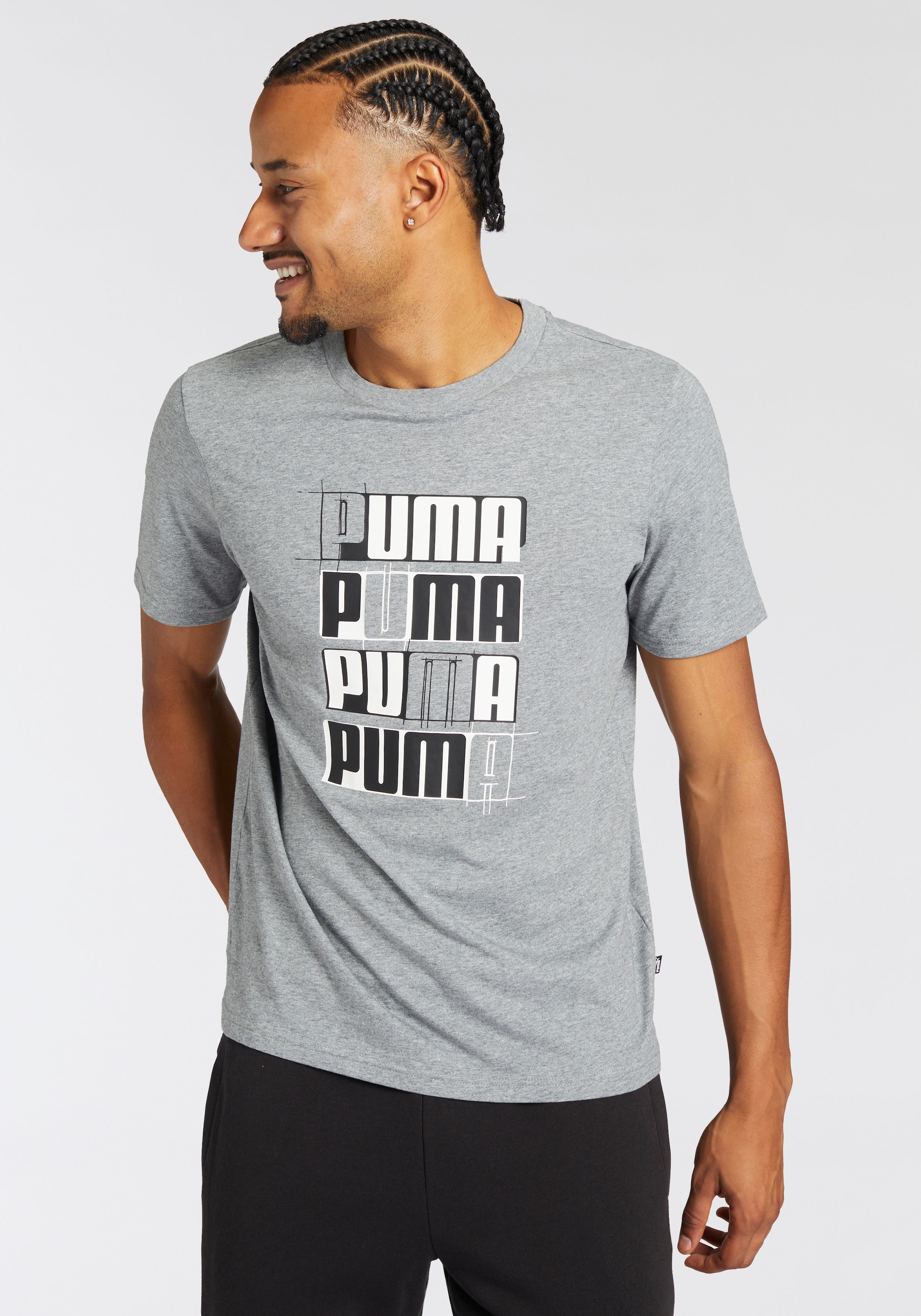 PUMA T-Shirt "ESS+ LOGO LAB TEE" sportlicher Stil, Kurzarmdesign, Rundhalsa günstig online kaufen