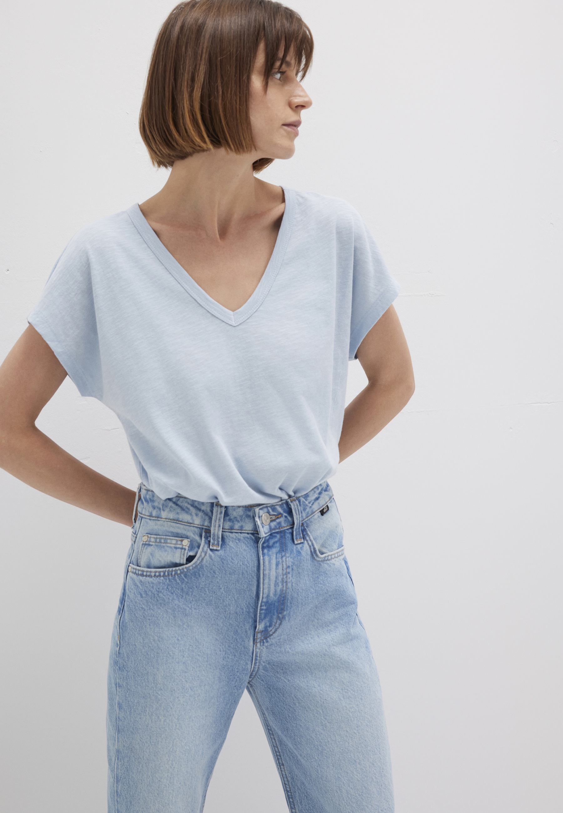 Mavi T-Shirt "SHORT SLEEVE BASIC", T-Shirt V-Neck günstig online kaufen