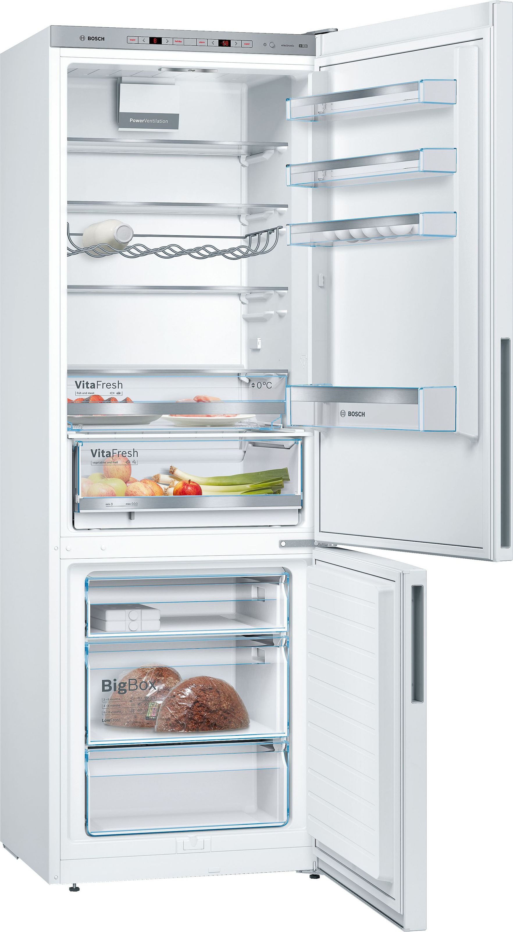 BOSCH Kühl-/Gefrierkombination "KGE49AWCA" 201 cm hoch 70 cm breit Low Fros günstig online kaufen