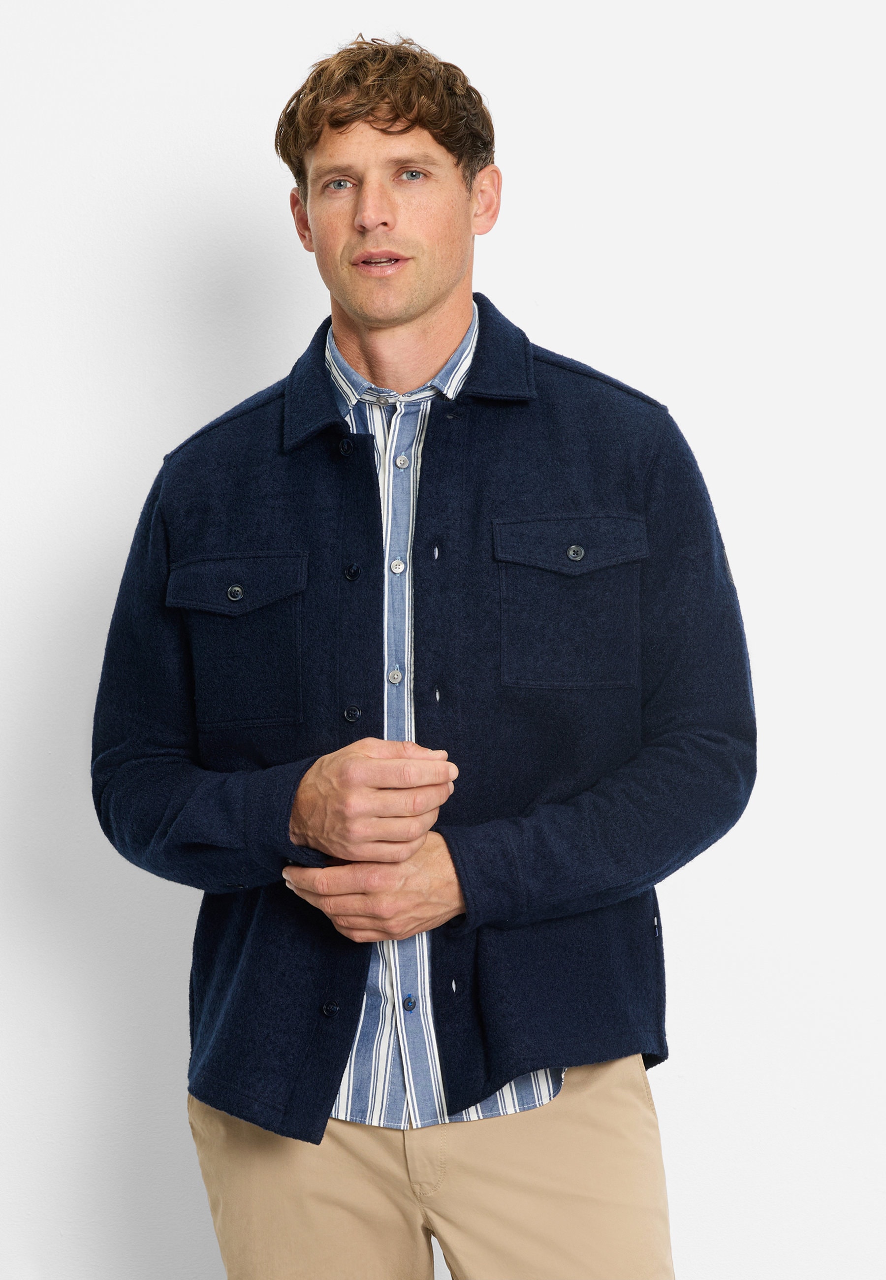 OLYMP Sweatshirt "OLYMP Casual Wirk, Overshirt"