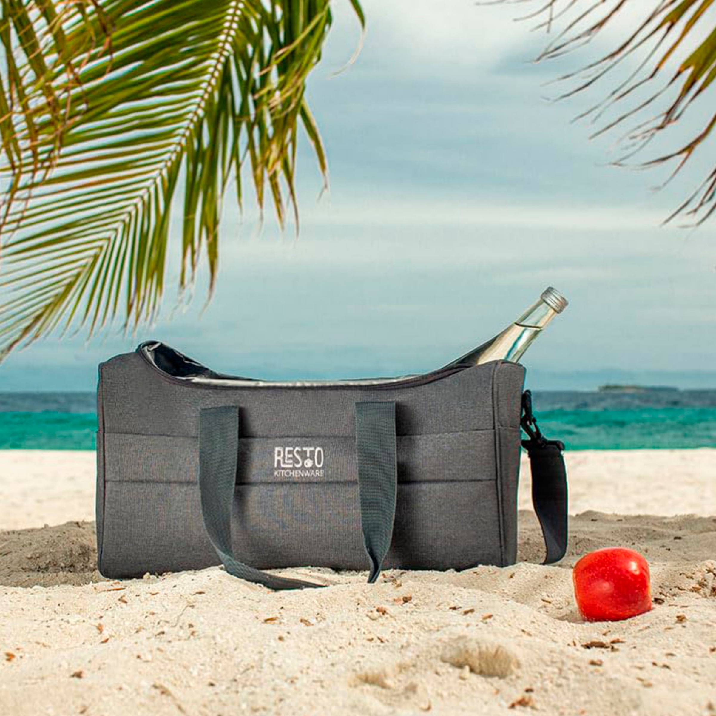 RESTO Kitchenware Kühltasche »Felis Große Lunchtasche faltbar, sportl. Picknicktasche Thermotasche«, Hermetische Sporttasche, verstellbarer Schultergurt weicher Tragegriff