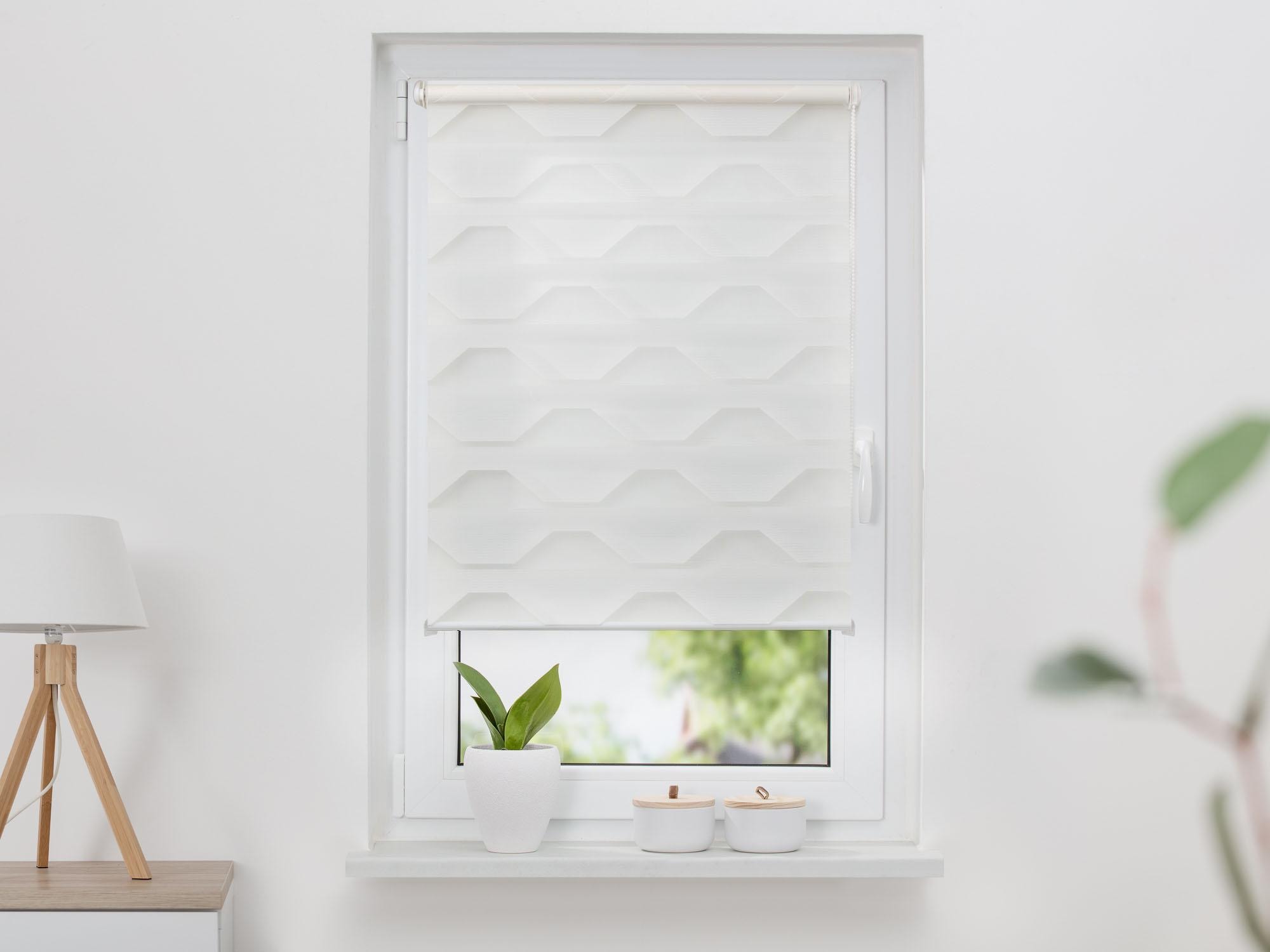 K-HOME Doppelrollo »Doppelrollo Trapez« Lichtschutz ohne Bohren freihängend