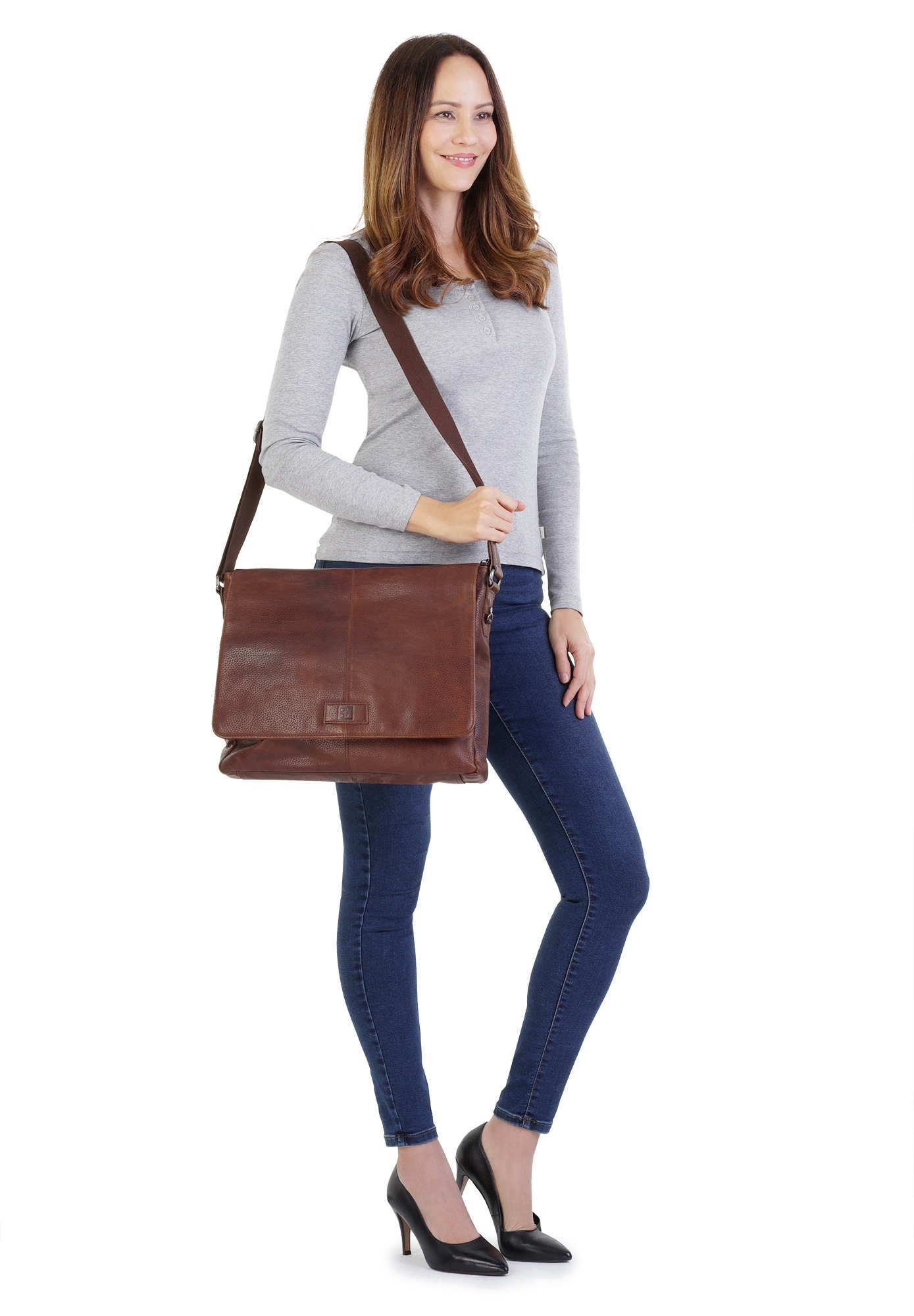 BODENSCHATZ Messenger Bag echt Leder günstig online kaufen