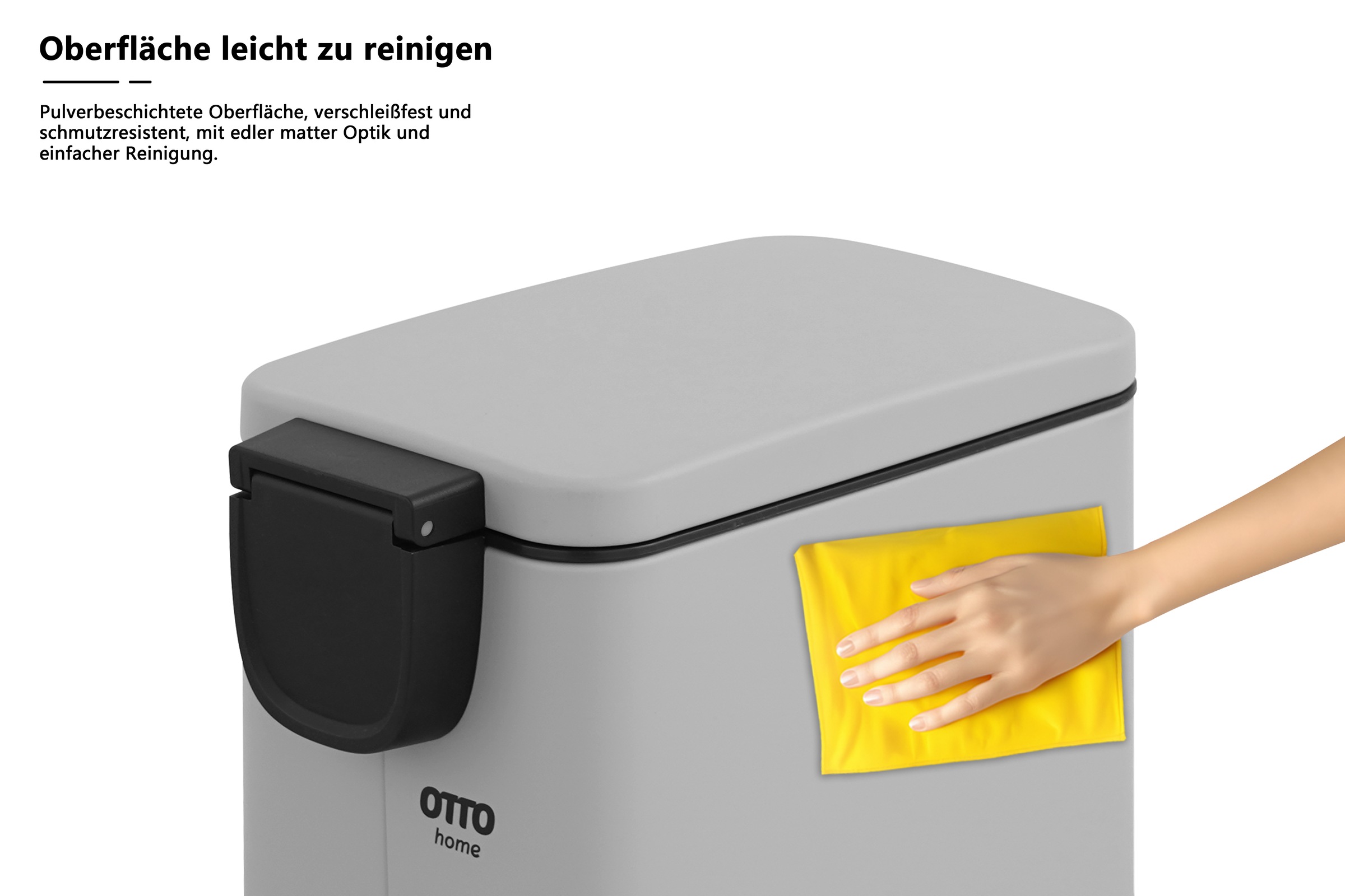 OTTO home Mülleimer »Joonah, Soft Close, schmal und kompakt« 1 Behälter Nischen-Mülleimer, Treteimer, Kosmetikeimer mit Deckel