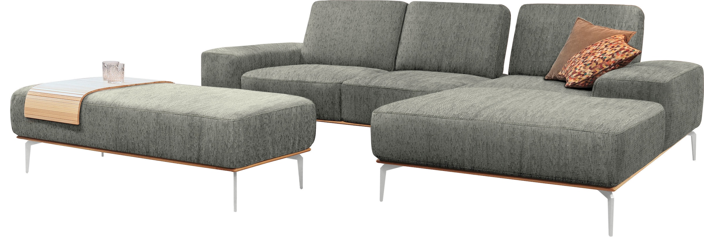 W.SCHILLIG Ecksofa "run, Designsofa mit tollem Sitzkomfort, L-Form", mit el günstig online kaufen