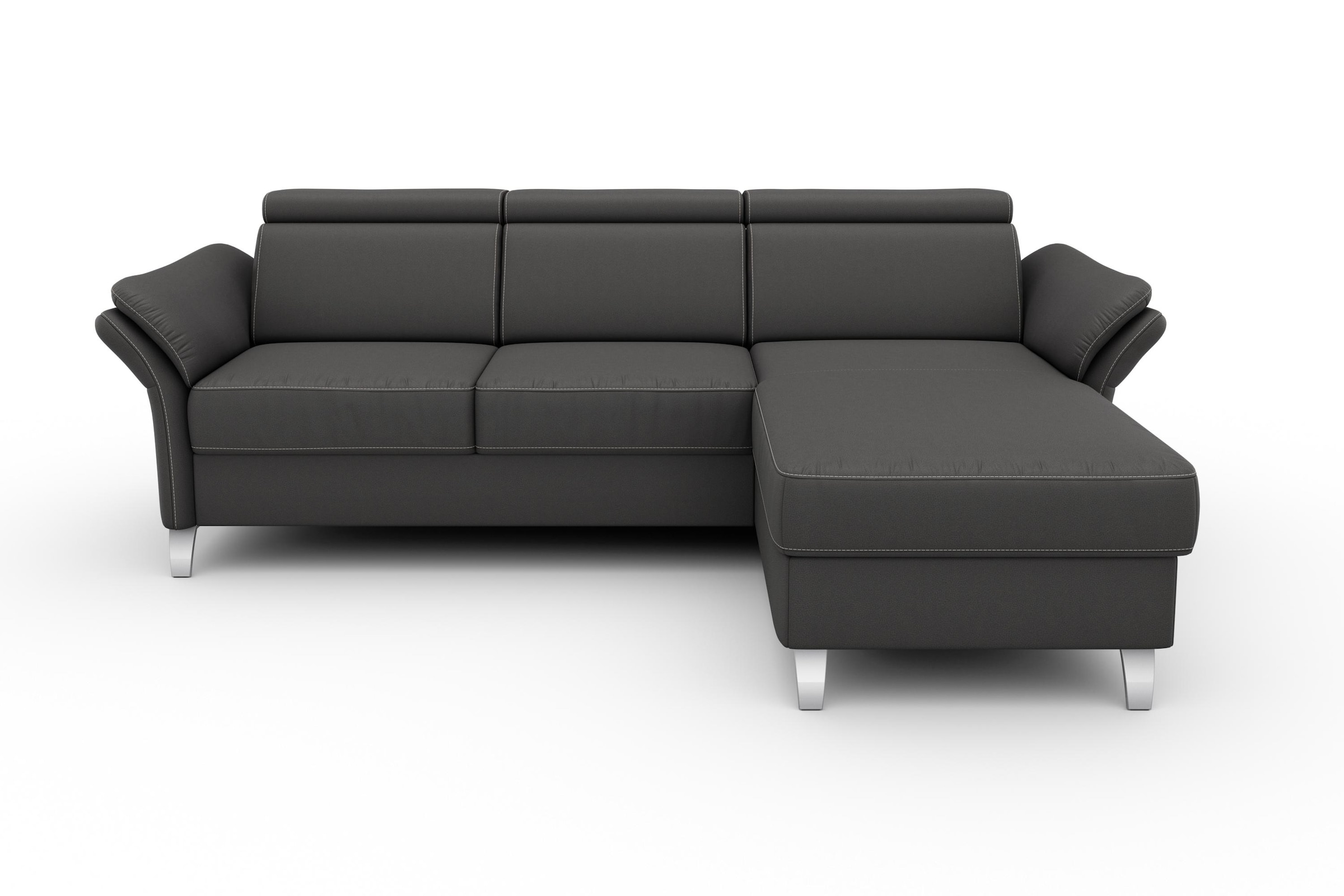 sit&more Ecksofa "Vincenzo L-Form" inklusive Kopfteilverstellung, optional Schlaffunktion & Bettkasten