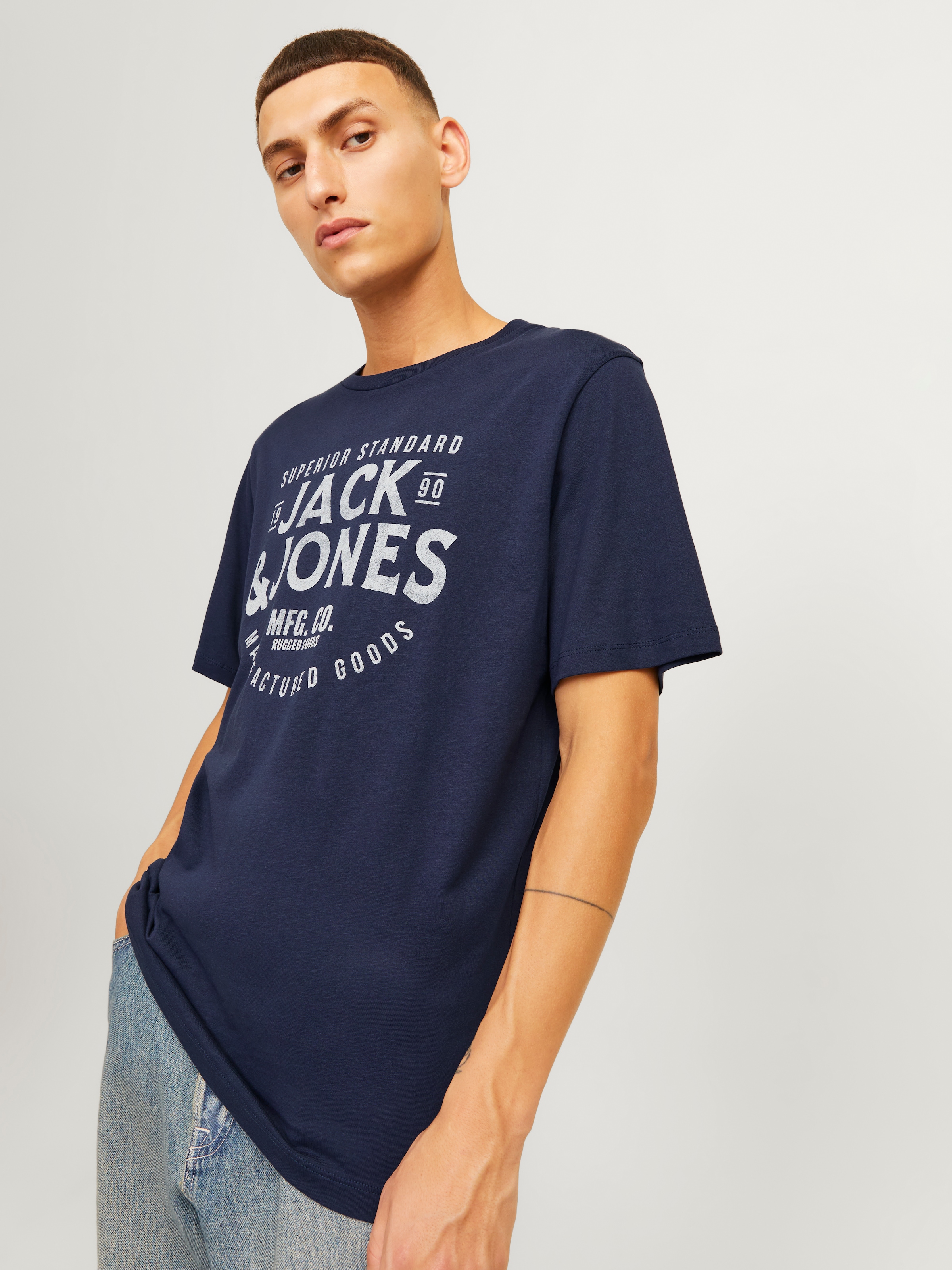 Jack & Jones Rundhalsshirt »JJJEANS TEE SS O-NECK«