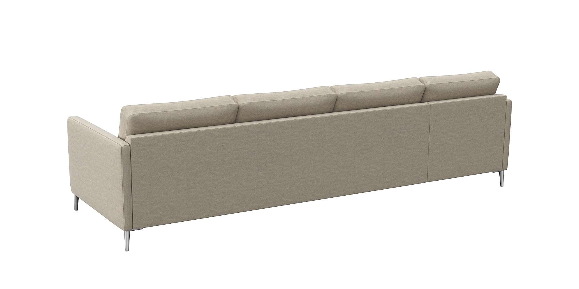 FLEXLUX Ecksofa »Fiore, super Sitzkomfort durch Kaltschaum im Sitz, L-Form«, schmale Armlehnen, Füße Alu