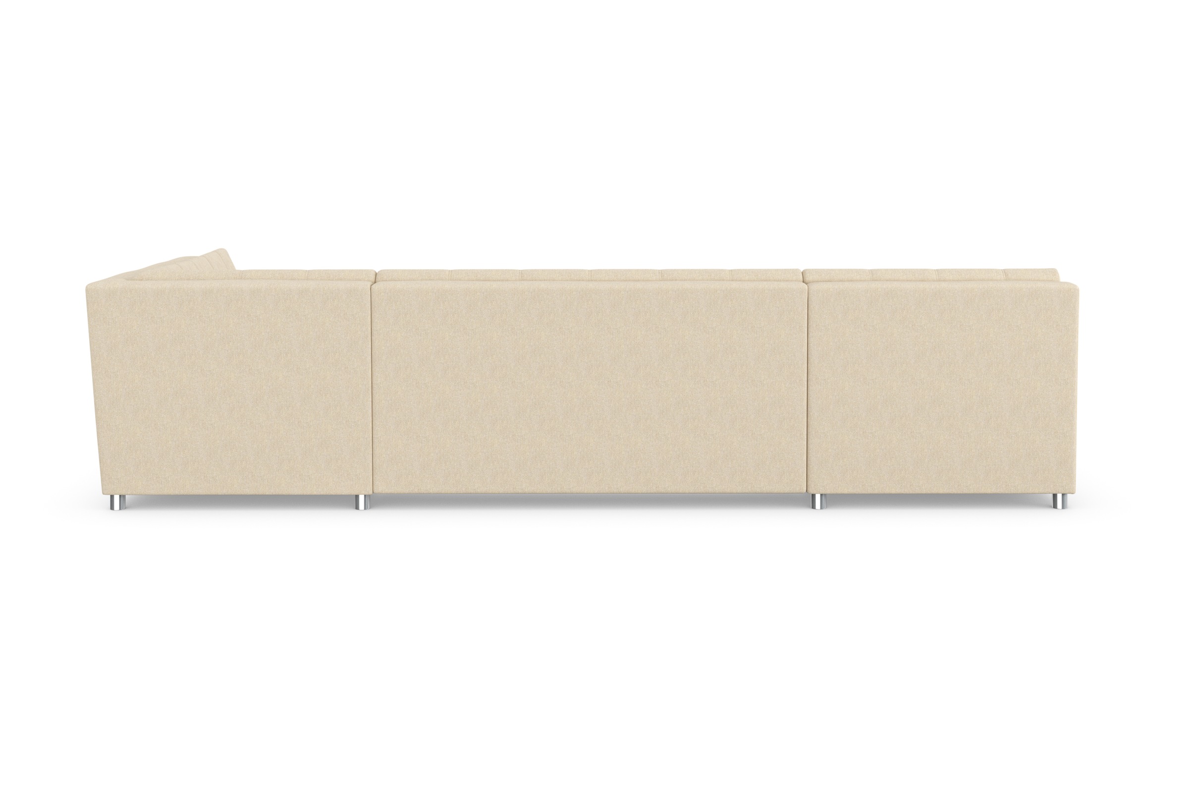 DOMO collection Wohnlandschaft »Treviso incl. Zierkissen, moderne Steppung, XXL: B/T/H: 364/201/83 cm«, wahlweise mit Bettfunktion, in vielen Bezugsarten auch in Cord U-Form
