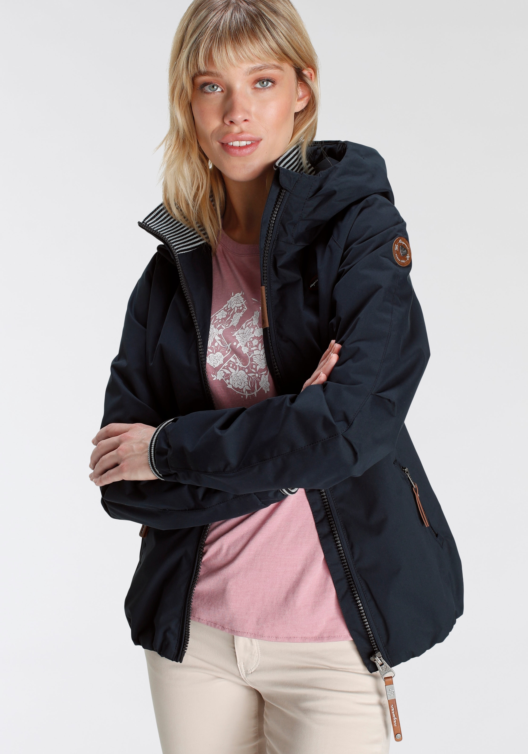 mit Kapuze, | »DIZZIE Übergangsjacke Ragwear trendige Outdoorjacke BAUR mit UNI Kapuze bestellen online O«,