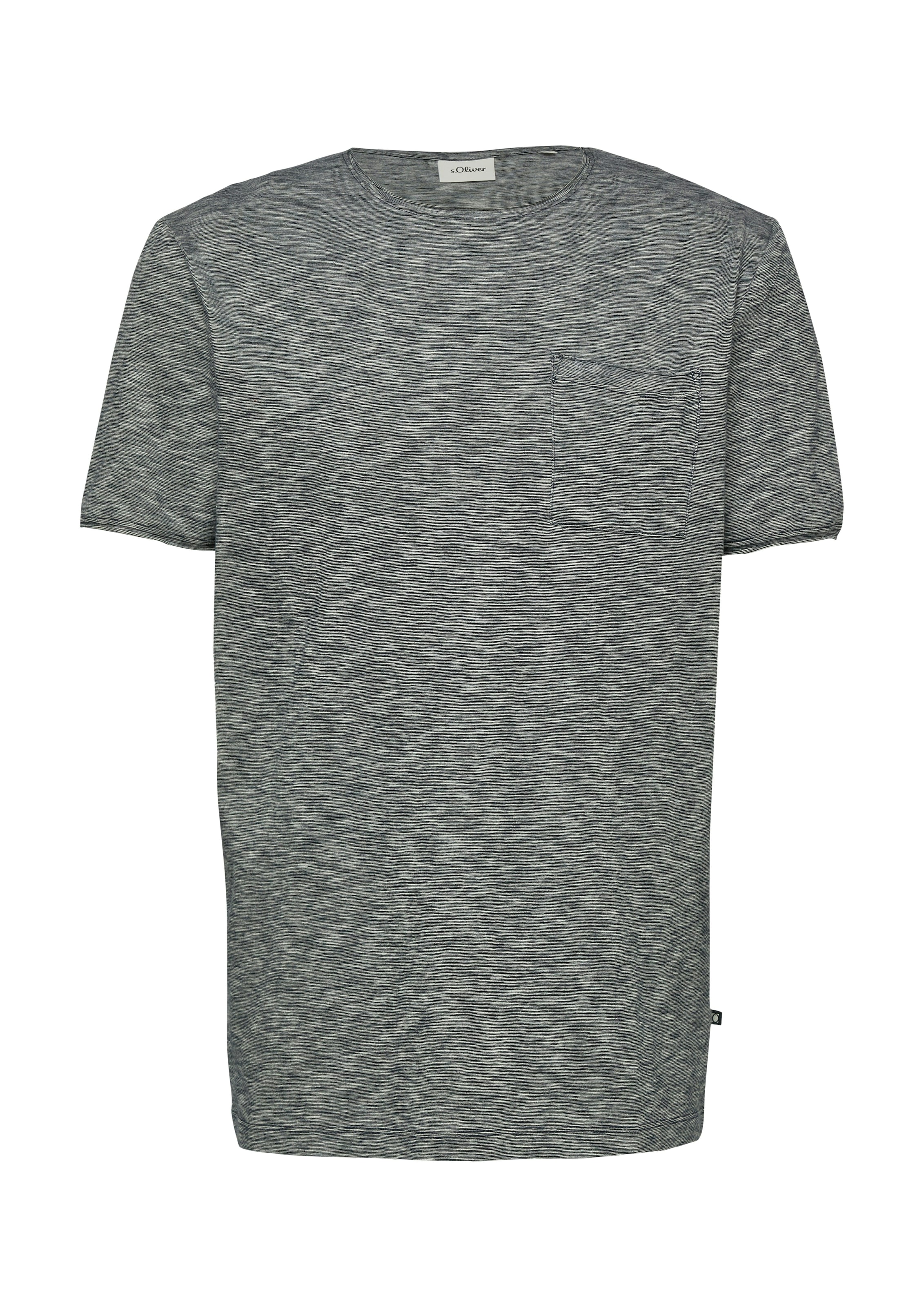 s.Oliver Kurzarmshirt Sommershirt meliert, mit Brusttasche