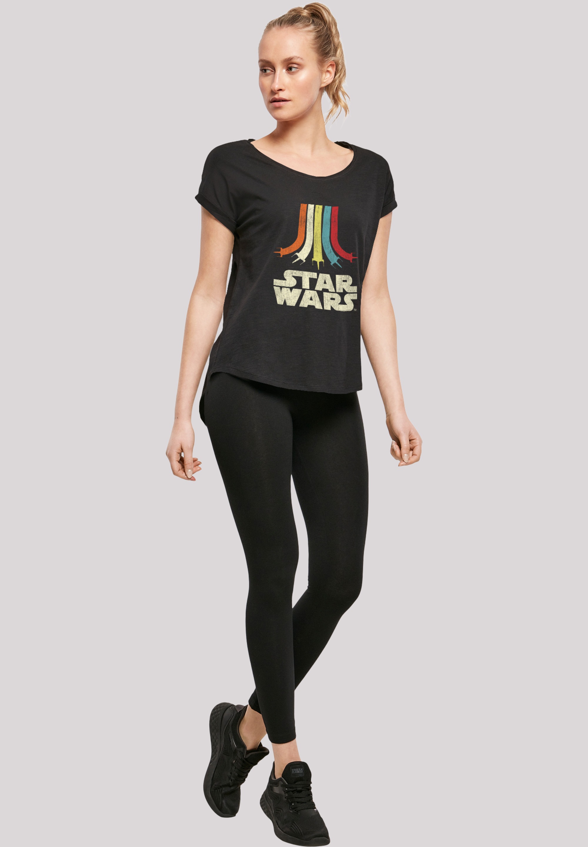 F4NT4STIC T-Shirt »Star Wars Retro Rainbow Regenbogen«, Print