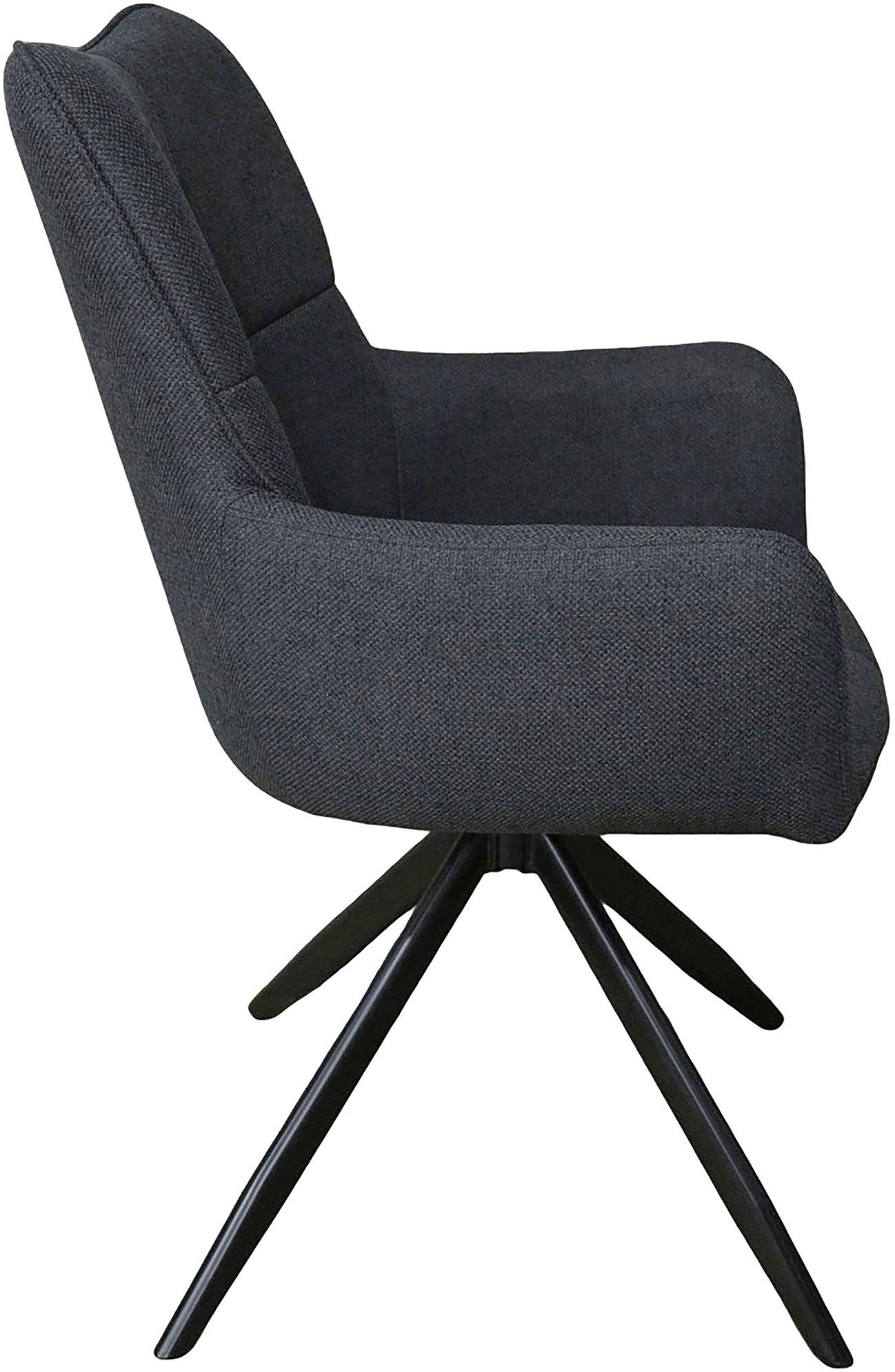 byLIVING Esszimmerstuhl »HAMILTON« (Set) 2 Stk.Webstoff, bis 110 kg, 360° drehbar, Schaumstoff, 4er Kreuzgestell