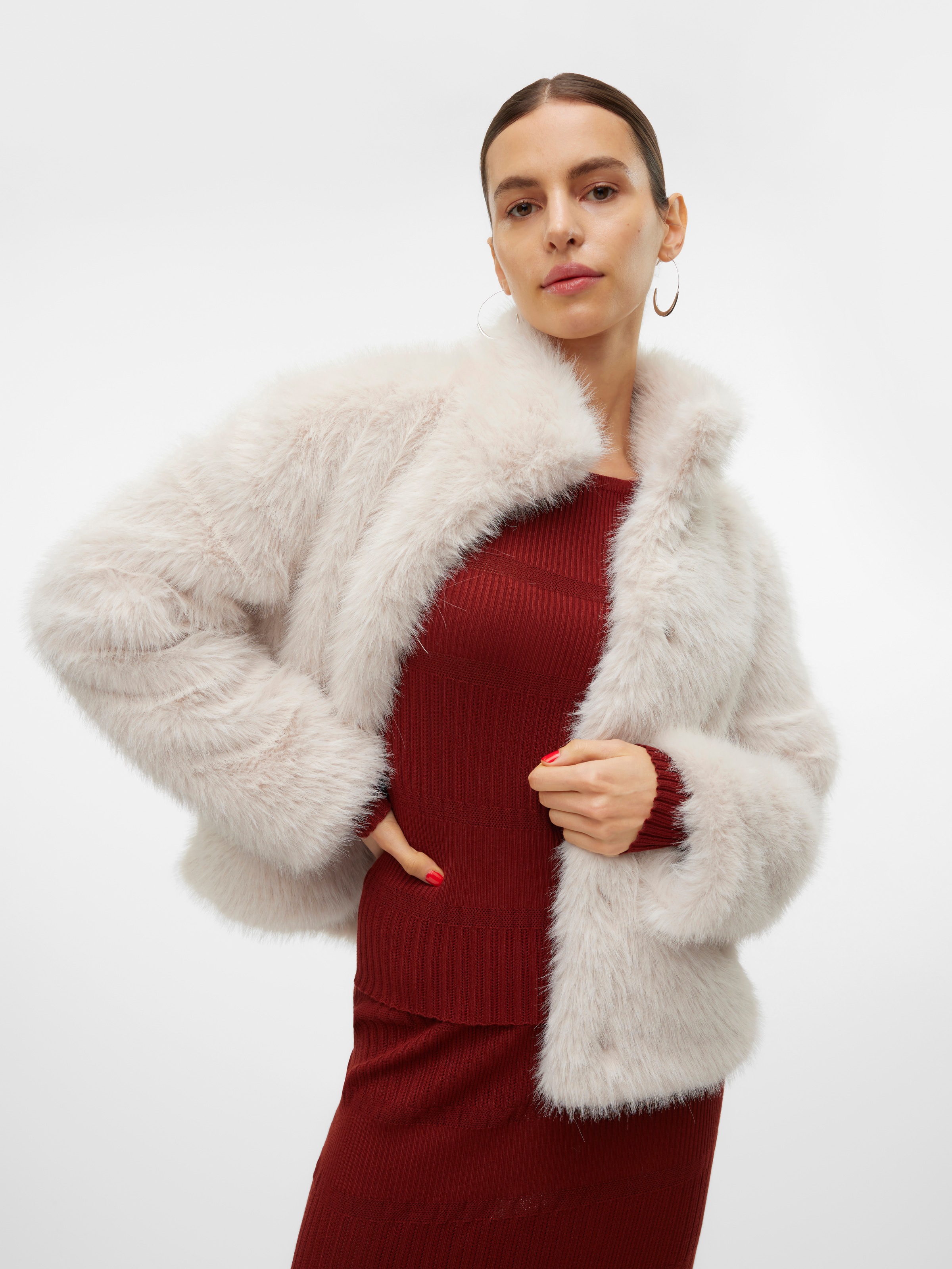 Vero Moda Fellimitatjacke "VMMONROE SHORT JACKET NOOS" günstig online kaufen