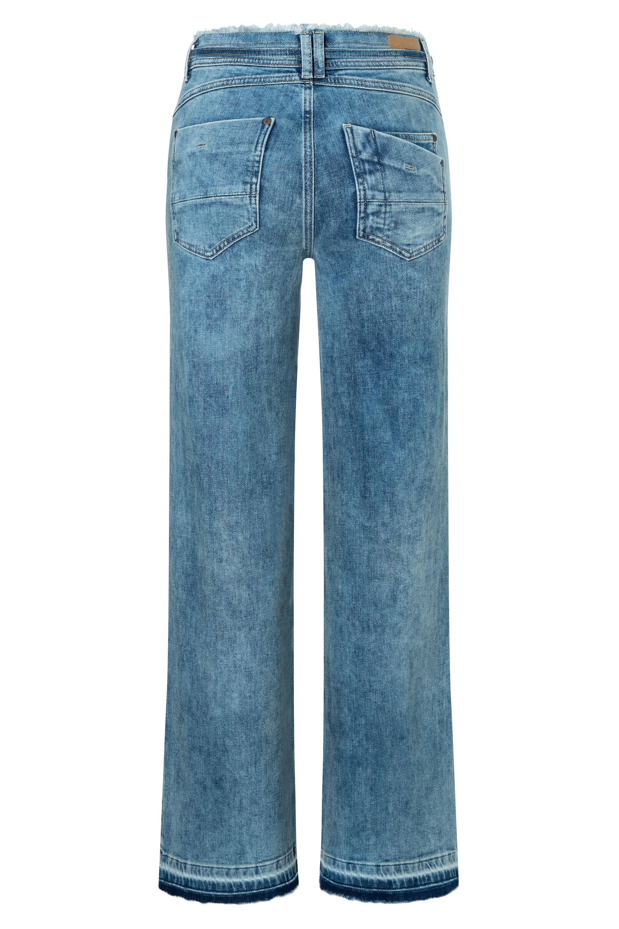 GANG Weite Jeans »94AMELIE WIDE FIT«, mit Fransen an Saum und Bündchen