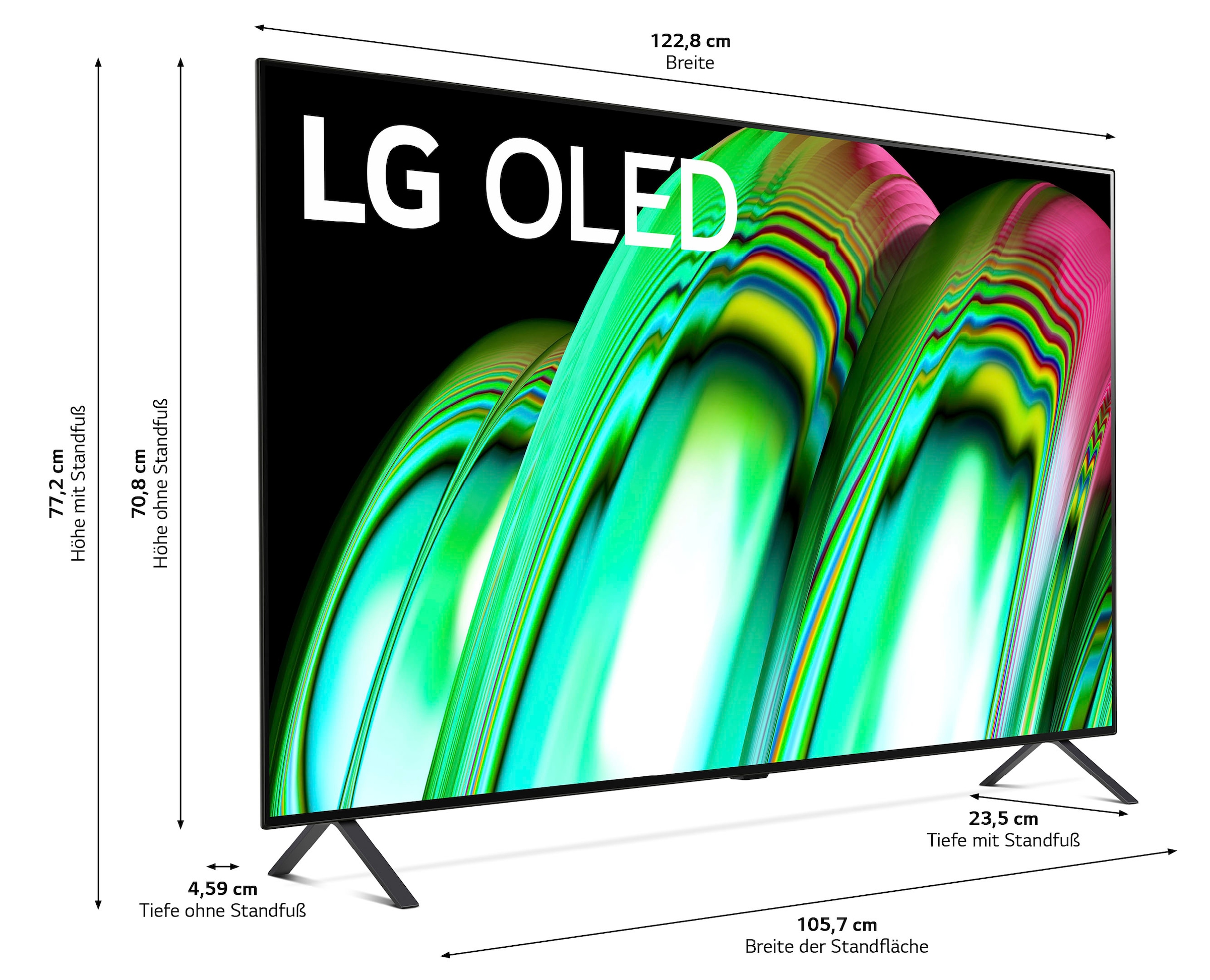 LG OLED-Fernseher »OLED55A29LA«, 139 cm/55 Zoll, 4K Ultra HD, Smart-TV, OLED,α7 Gen5 4K AI-Prozessor,Dolby Vision & Atmos,Single Triple Tuner