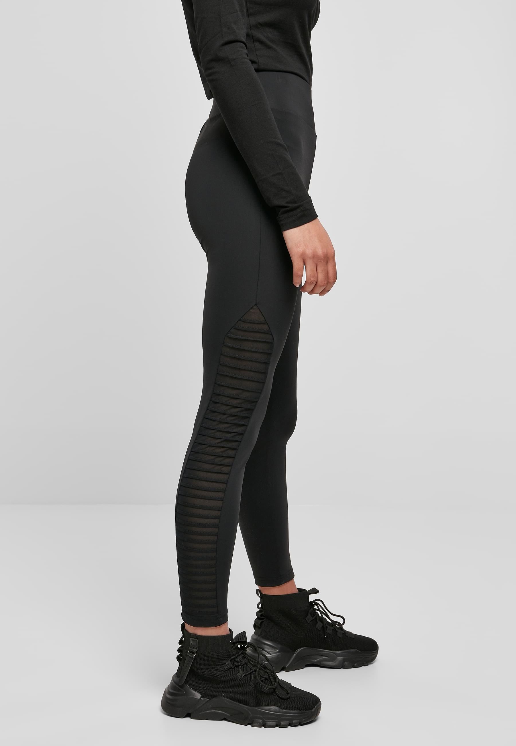 URBAN CLASSICS Leggings »Urban Classics Damen Ladies Highwaist Biker Tech Mesh Leggings«, (1 tlg.)