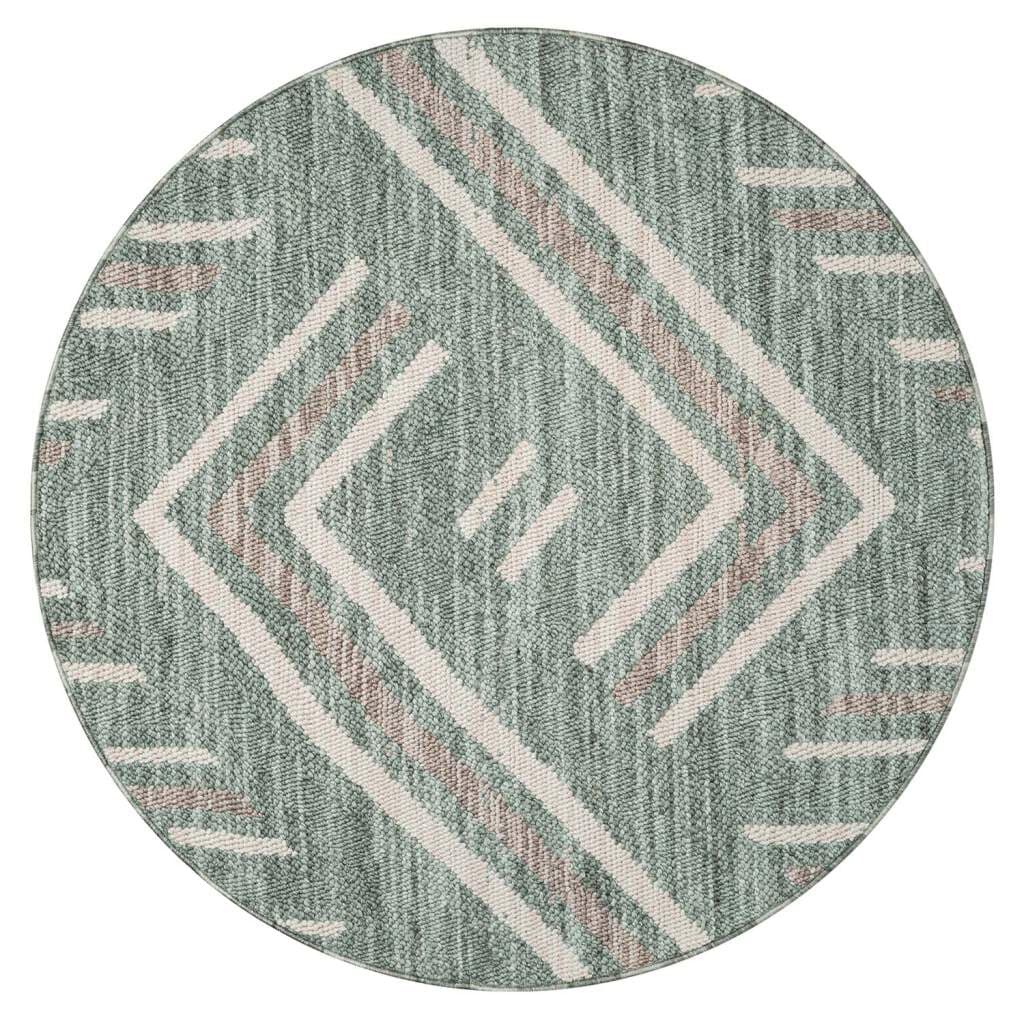 Teppich »LINDO 7590«, rund, Kurzflor, Hochtief-Muster/ 3D-Effekt, Boho-Stil, Wohnzimmer