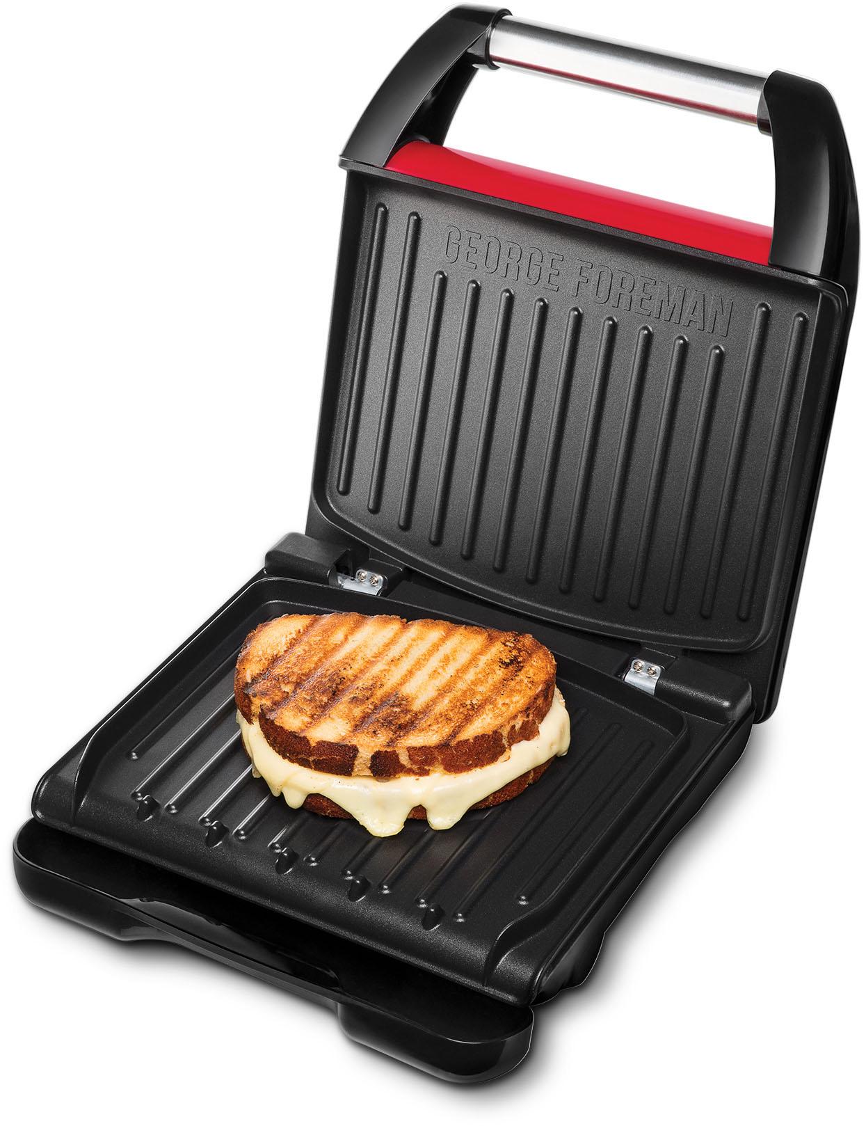 George Foreman Kontaktgrill "Steel Compact Fitnessgrill rot 25030-56" 1200 W