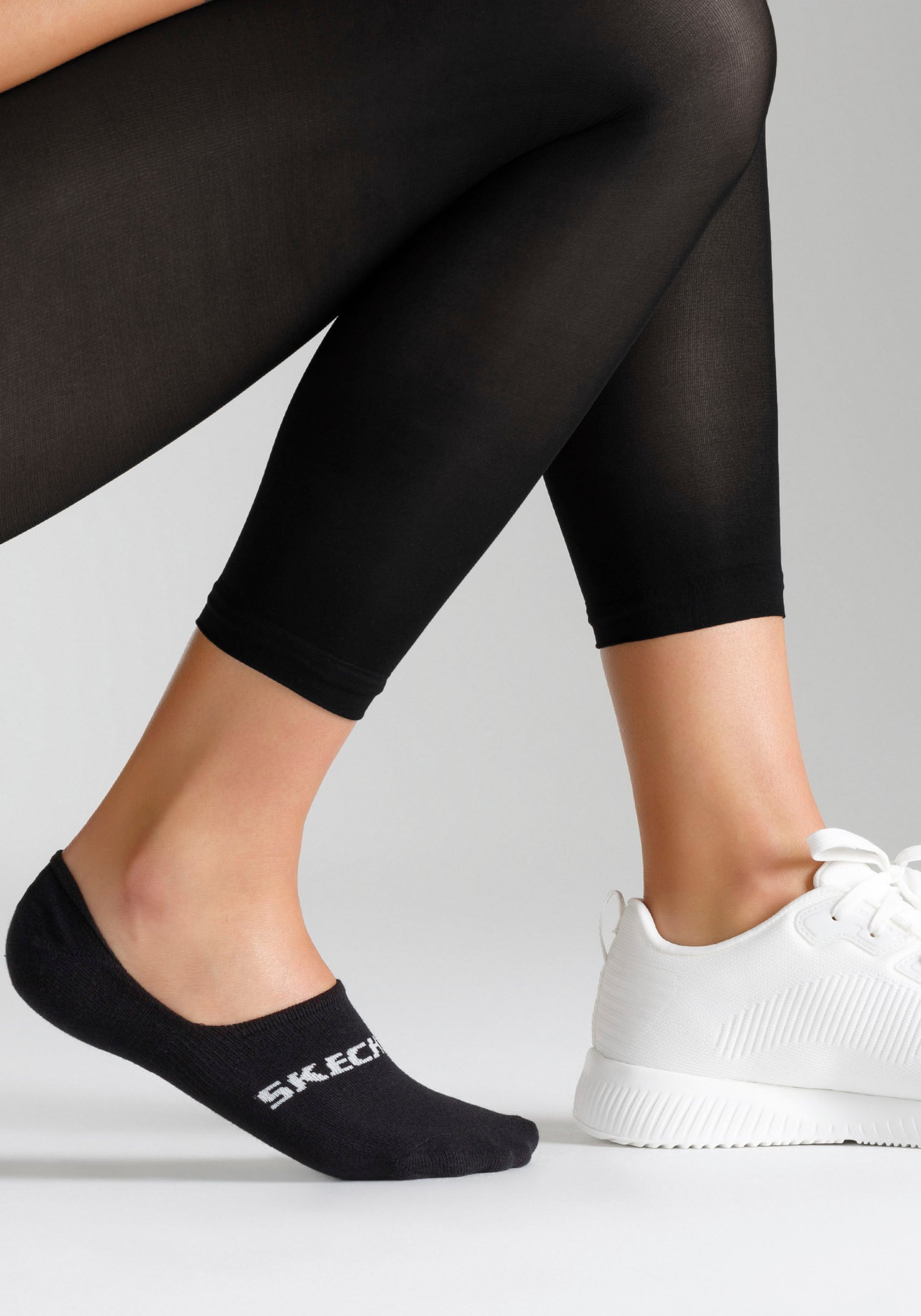 Skechers Füßlinge »Invisible Mesh Ventilation«, (6 Paar), No Show Socks, druckfreier Bund, atmungsaktiv