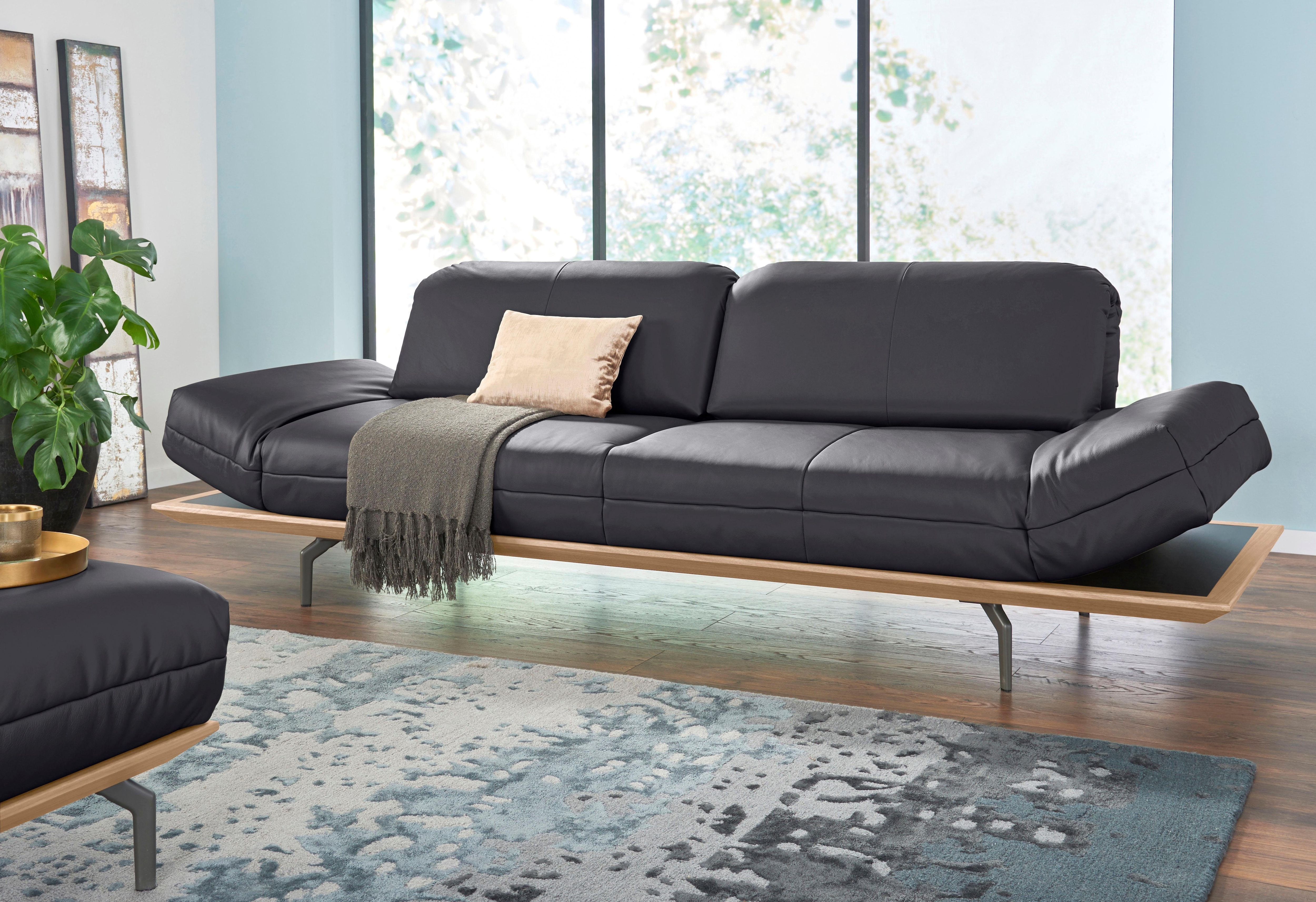 Creation BY ROLF BENZ 3-Sitzer "CR.420, Designsofa, Loungesofa" in 2 Qualitäten, Holzrahmen in Eiche Natur oder Nußbaum, Breite 232 cm
