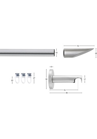 Gardinenstange »SEFRA«, 1 läufig-läufig, Wunschmaßlänge