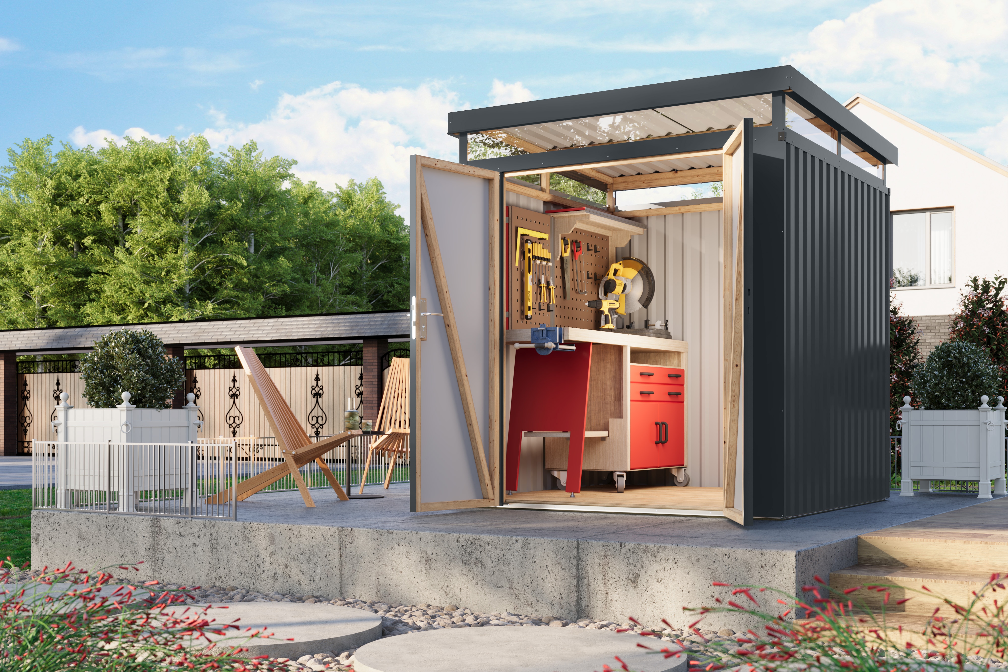 Karibu Gerätehaus "Titanium 2" Made in Germany