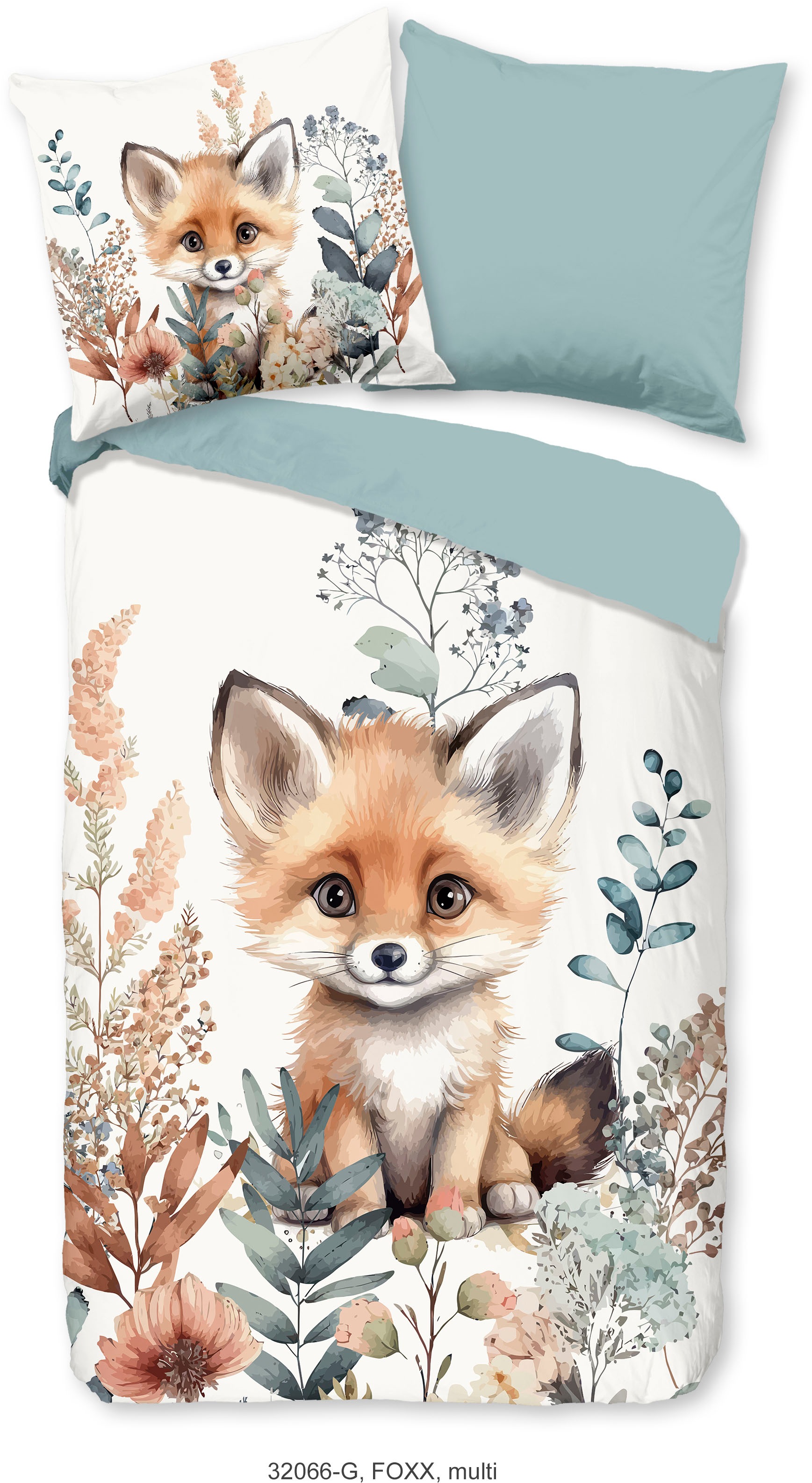 good morning Kinderbettwäsche "Foxx" 2 Stk. tlg. Baumwolle, 135x200, Reißve günstig online kaufen