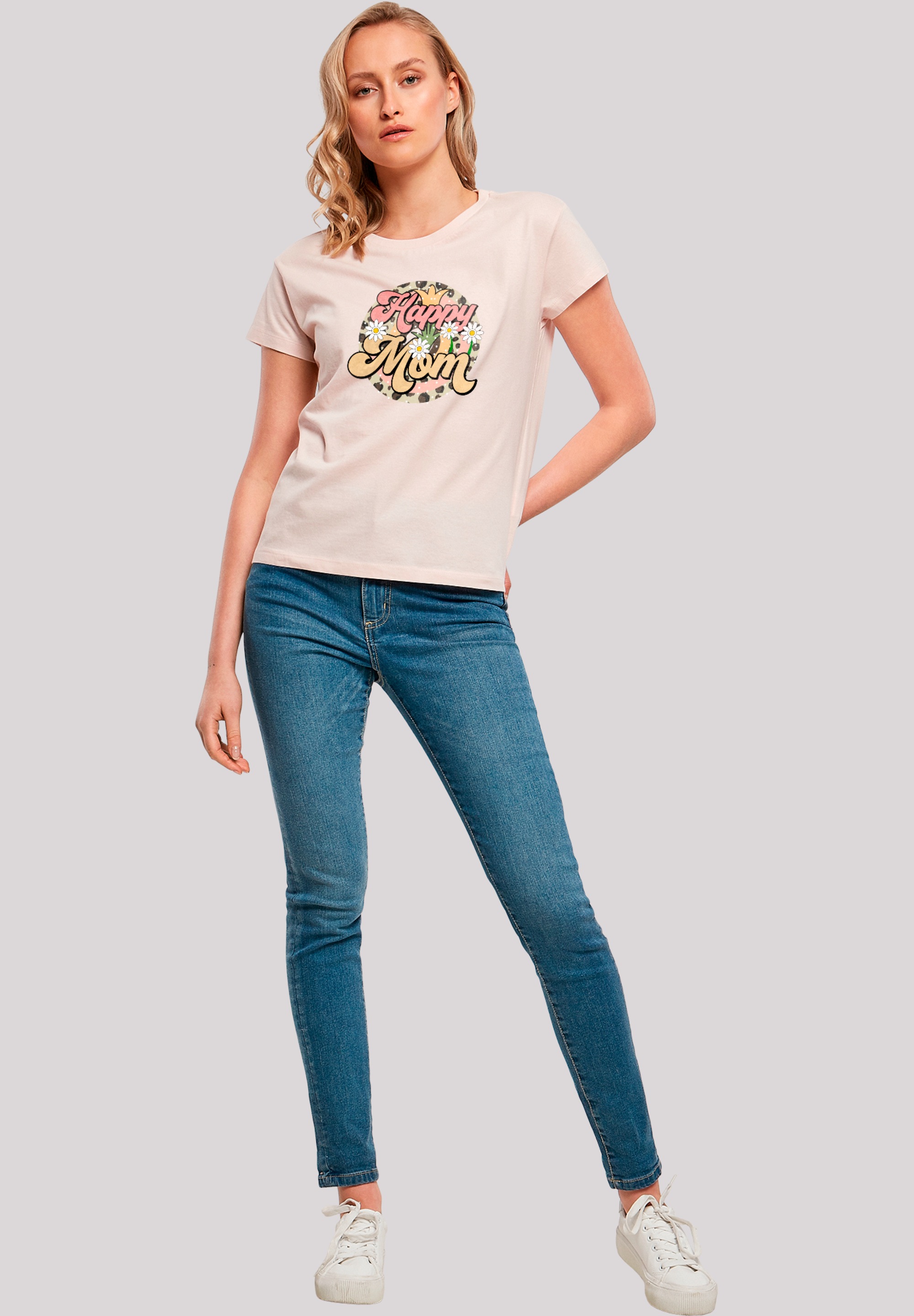 F4NT4STIC T-Shirt »Mothers Day Floral Design Happy Mom«, Premium Qualität