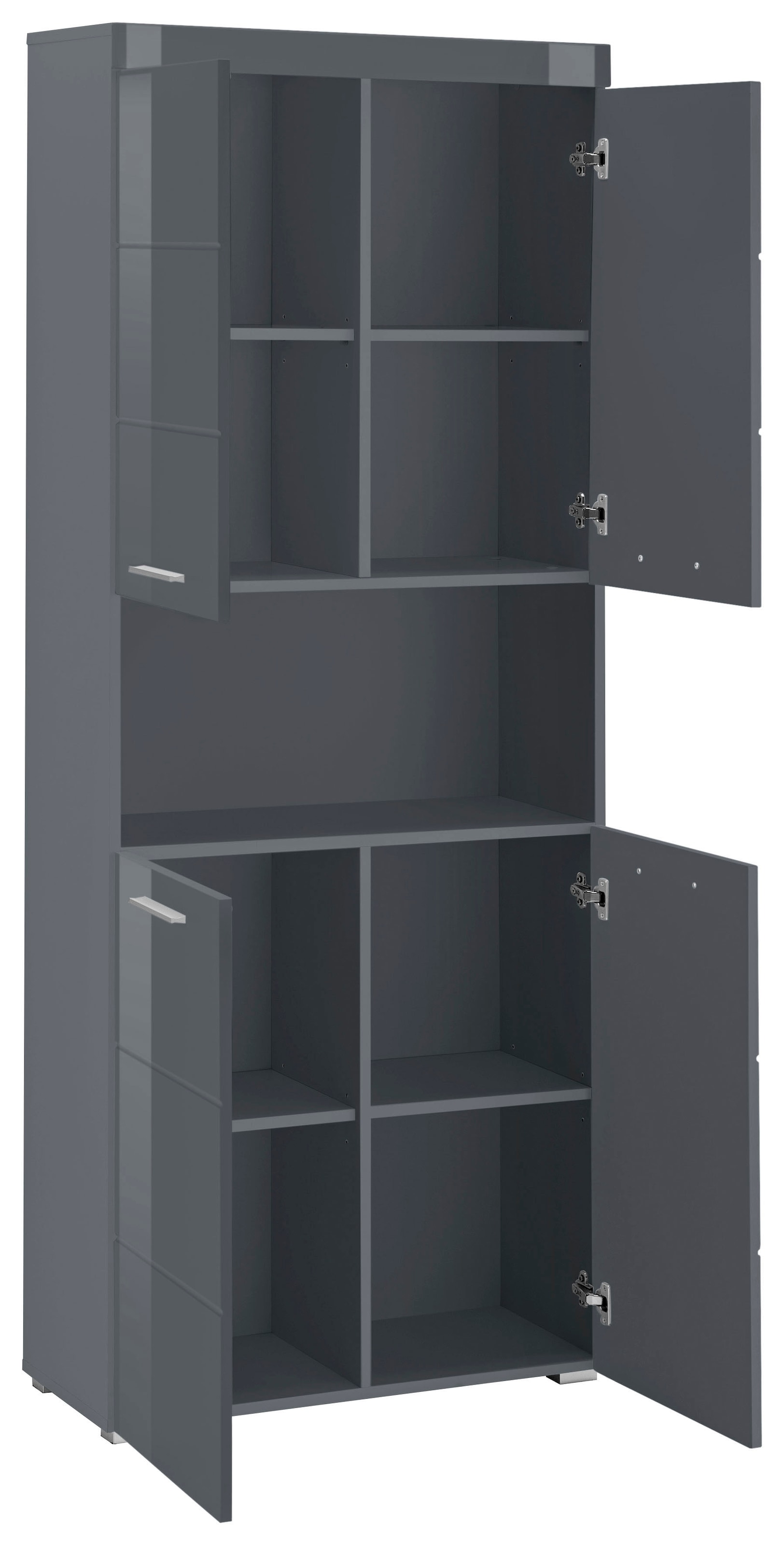 welltime Hochschrank »Avena« Badschrank 4-türig mit o. Fach und 4 Einlegeböden - B/T/H 73/31/190 cm