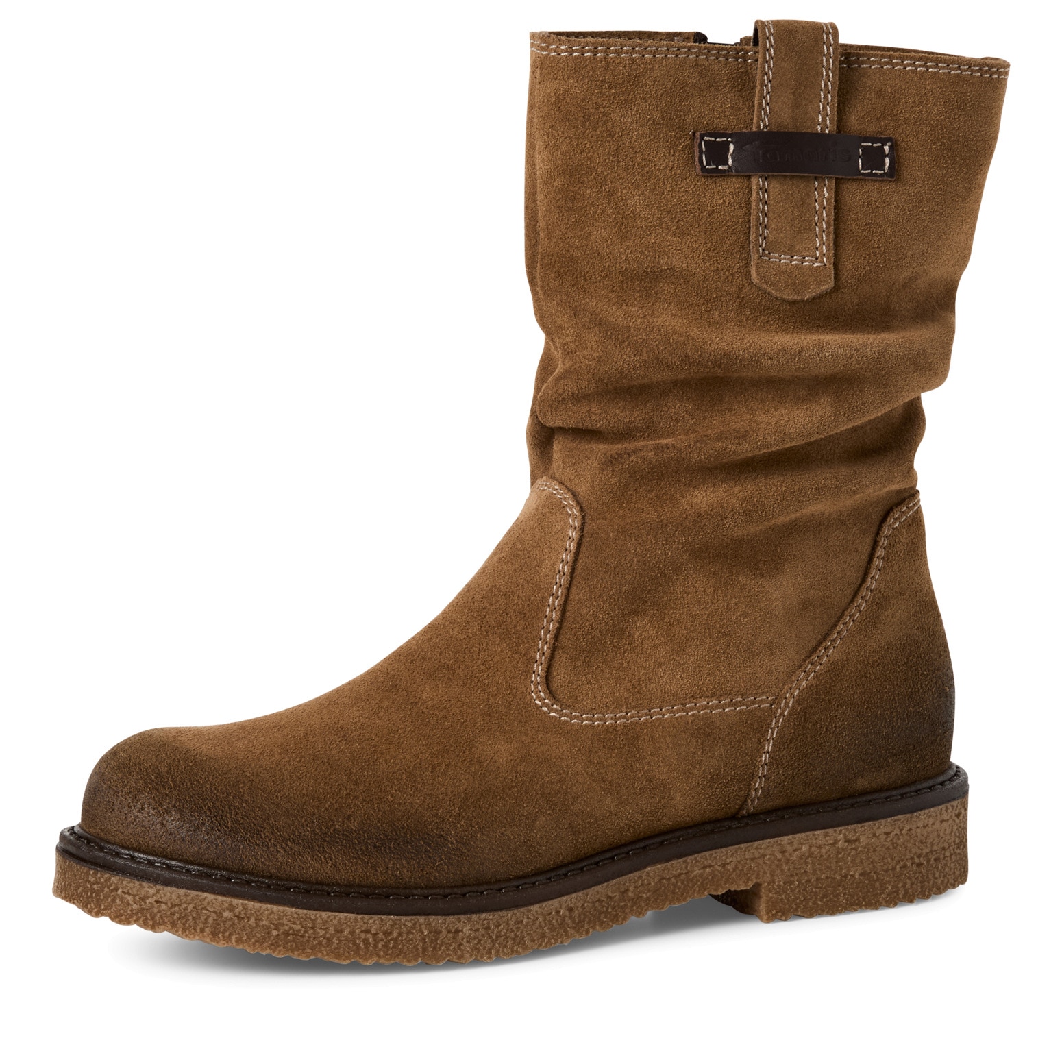 Tamaris, Blockabsatz, Kurzstiefel mit praktischem Innenreißverschluss