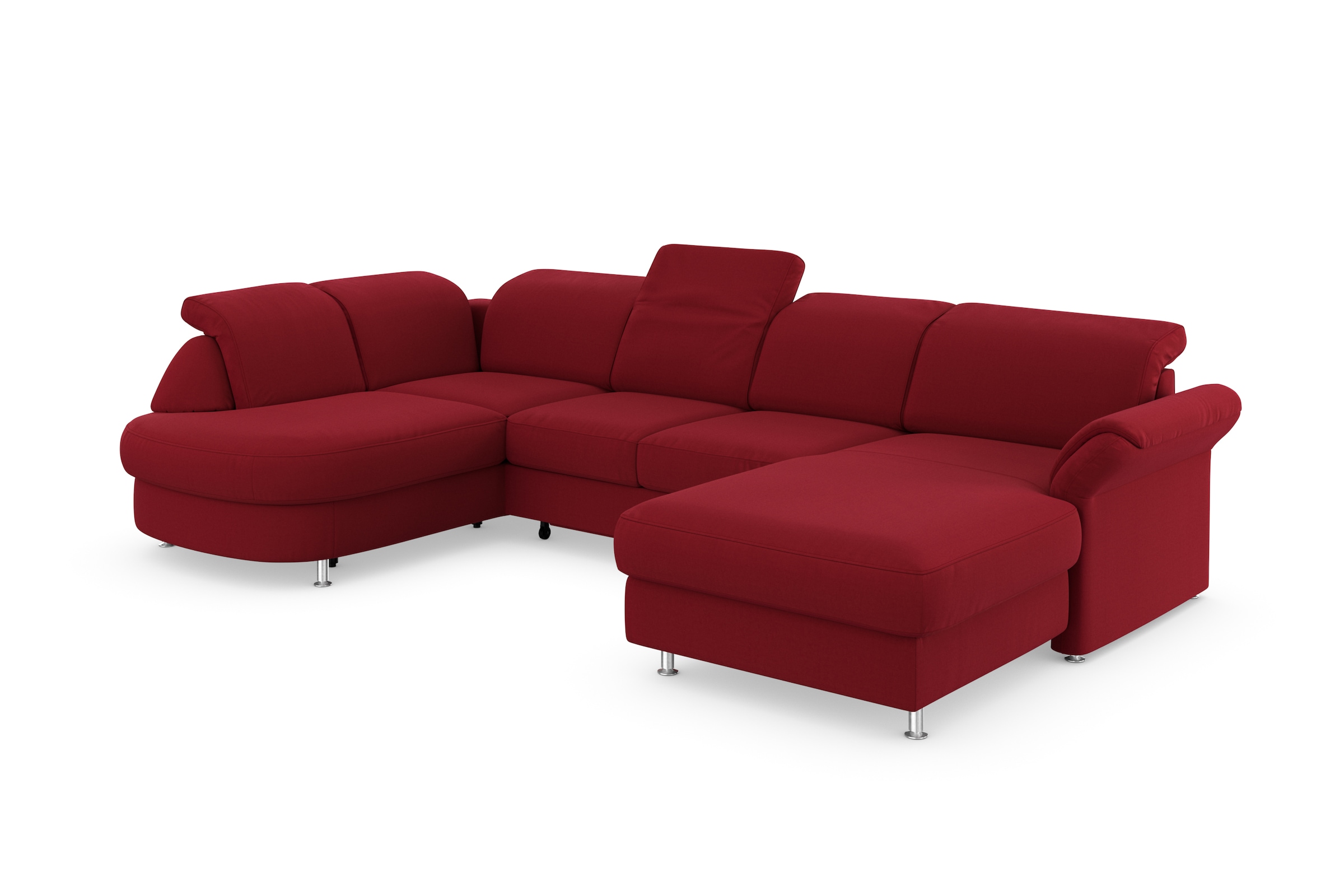 sit&more Wohnlandschaft »Apulia U-Form«, wahlweise Bettfunktion, Bettkasten und Kopf- und Armteilverstellung