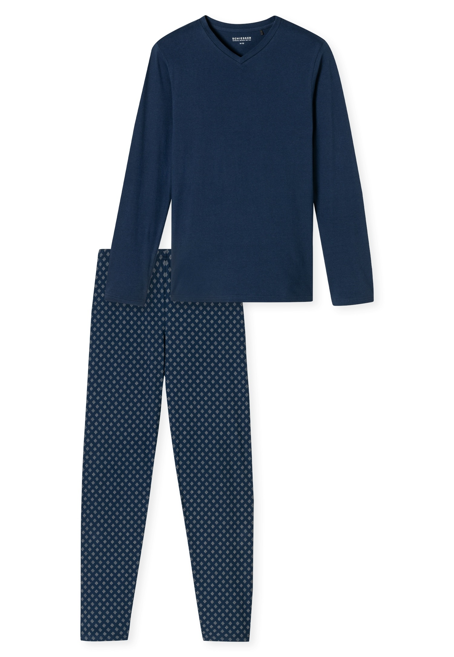 Schiesser Schlafanzug "Casual Essentials" 2 Stk. tlg., mit V-Ausschnitt günstig online kaufen