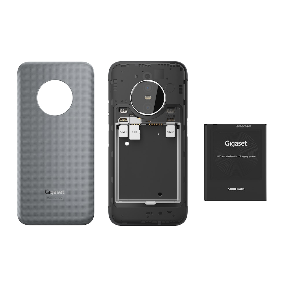 Gigaset Smartphone »GX6 PRO«, Grau, 16,76 cm/6,6 Zoll, 128 GB Speicherplatz, 50 MP Kamera