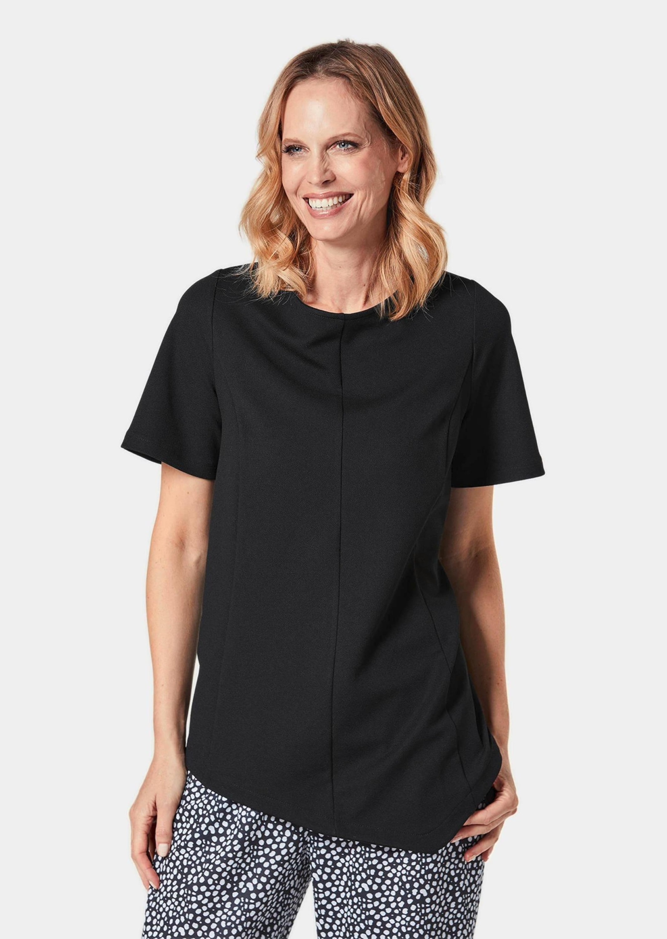 GOLDNER Langarm-Poloshirt "Kurzgröße Zipfelshirt" günstig online kaufen