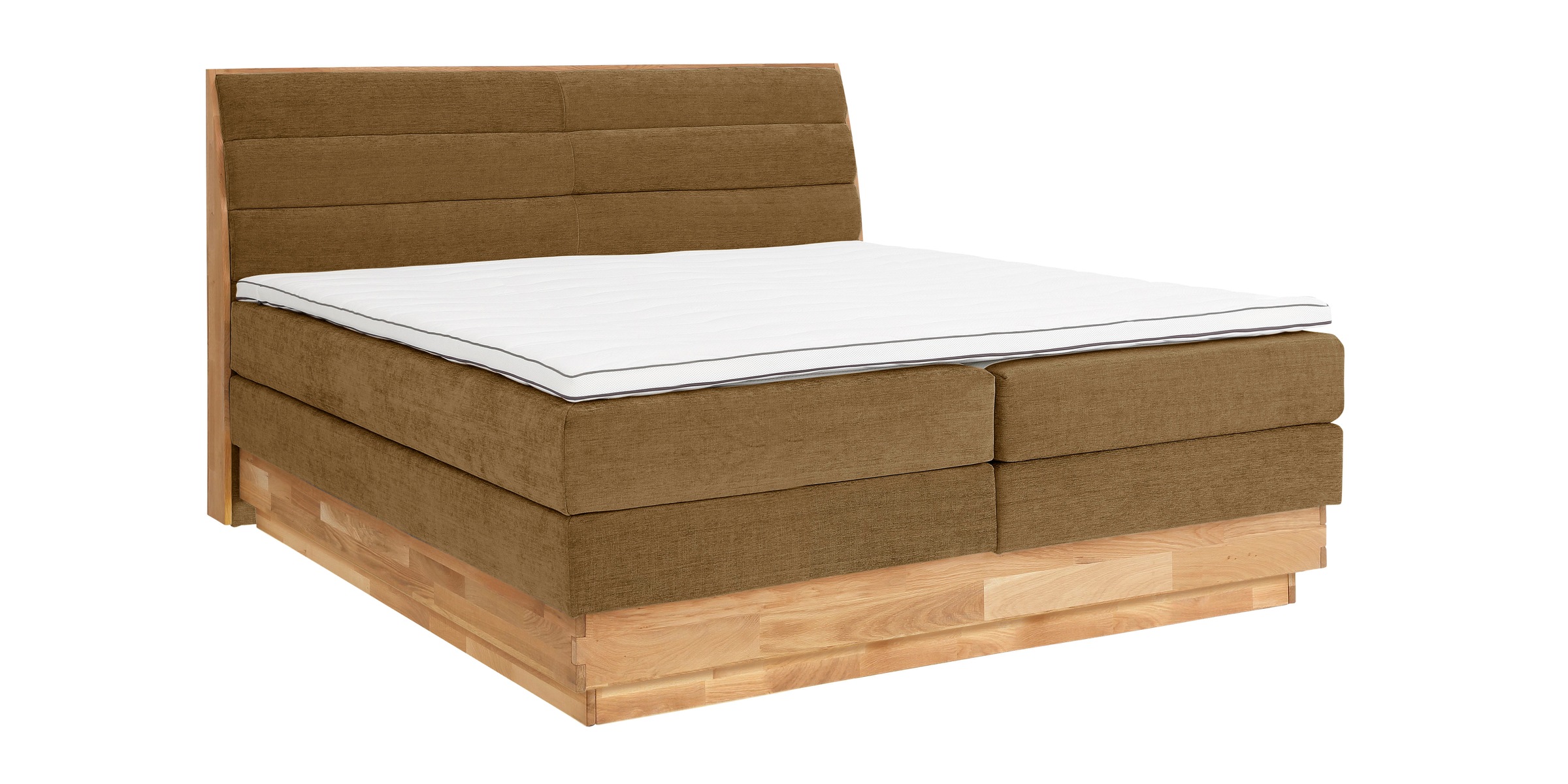 Boxspringbett OTTO HOME "Jenna", braun (bronzo), B:204cm L:216cm, Komplettbetten, Boxspringbett, ohne LED-Beleuchtung, mit zertifizierten, recycelten Bezugsstoffen 9