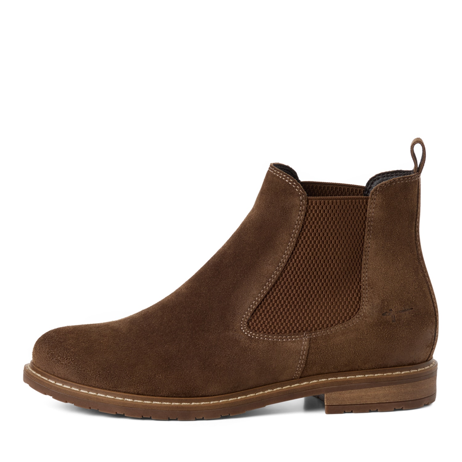 Tamaris Chelseaboots  Blockabsatz, Stiefelette mit Anziehlasche, schmale Form