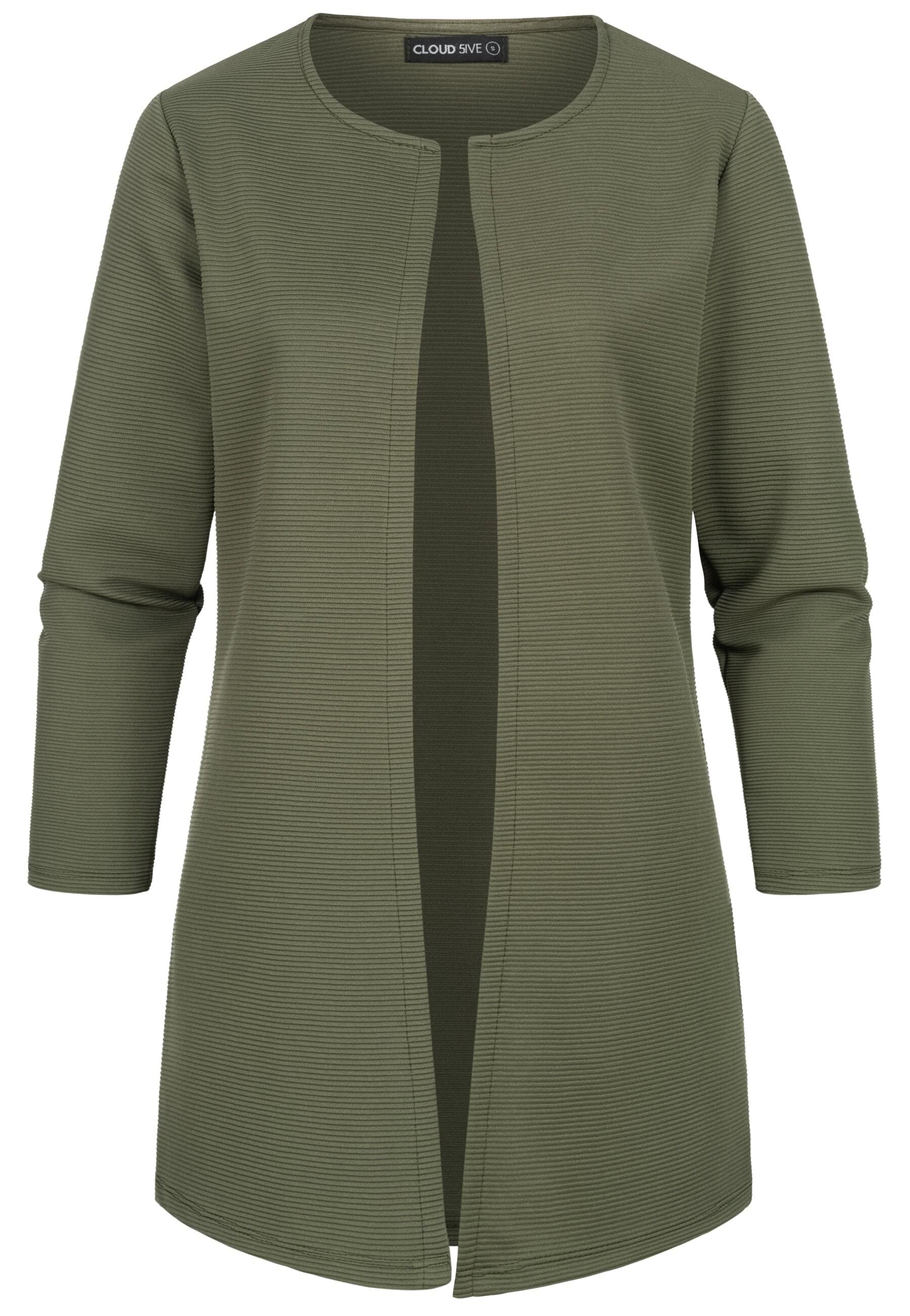 CLOUD 5IVE Strickjacke "CLOUD 5IVE Strickjacke offener ribbed Cardigan" 1 S günstig online kaufen