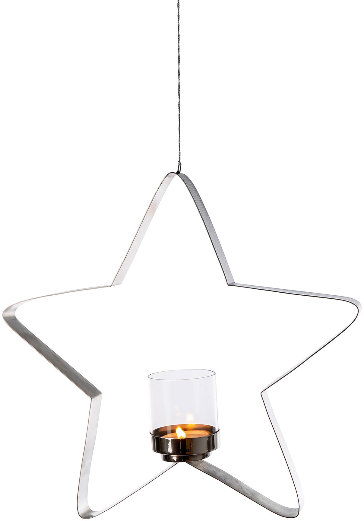 Fink Teelichthalter »STACEY«, (1 St.), Hängewindlicht, sternförmig, aus Edelstahl