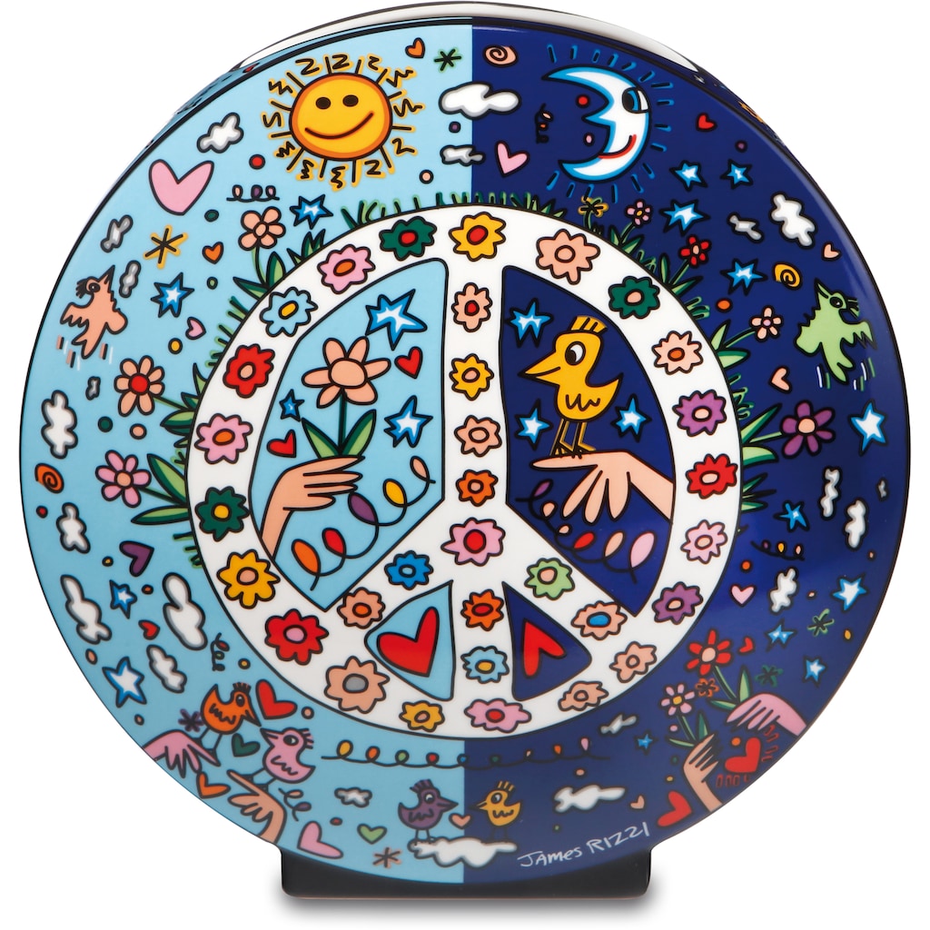 Goebel Tischvase »Vase James Rizzi - "Give Peace a Chance"«, (1 St.), aus Porzellan, Höhe ca. 20 cm