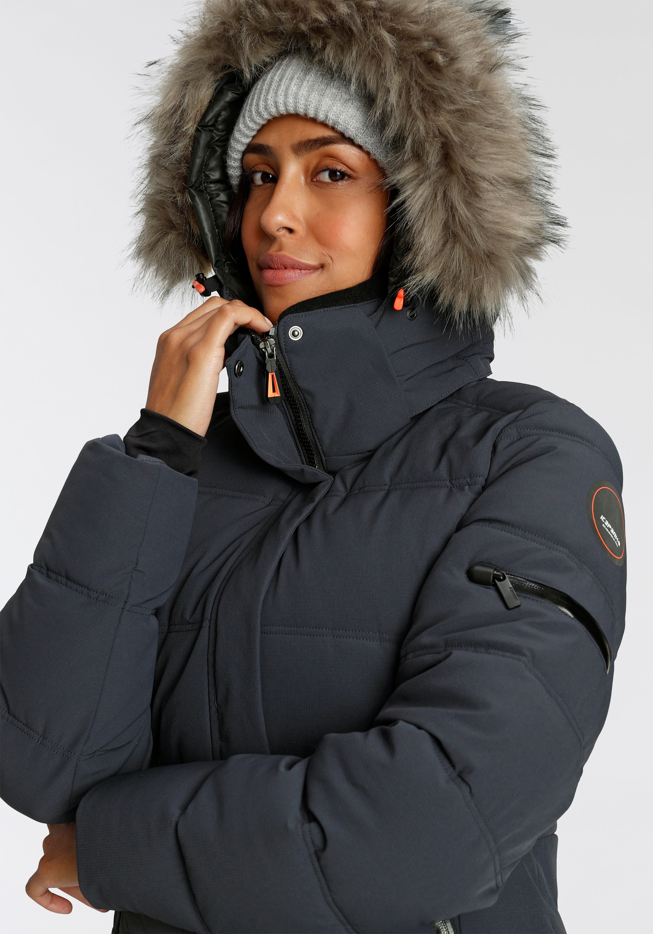 Jacket«, & Kapuze, »W | Atmungsaktiv kaufen & Wasserdicht Winddicht Steppjacke mit für Icepeak BAUR