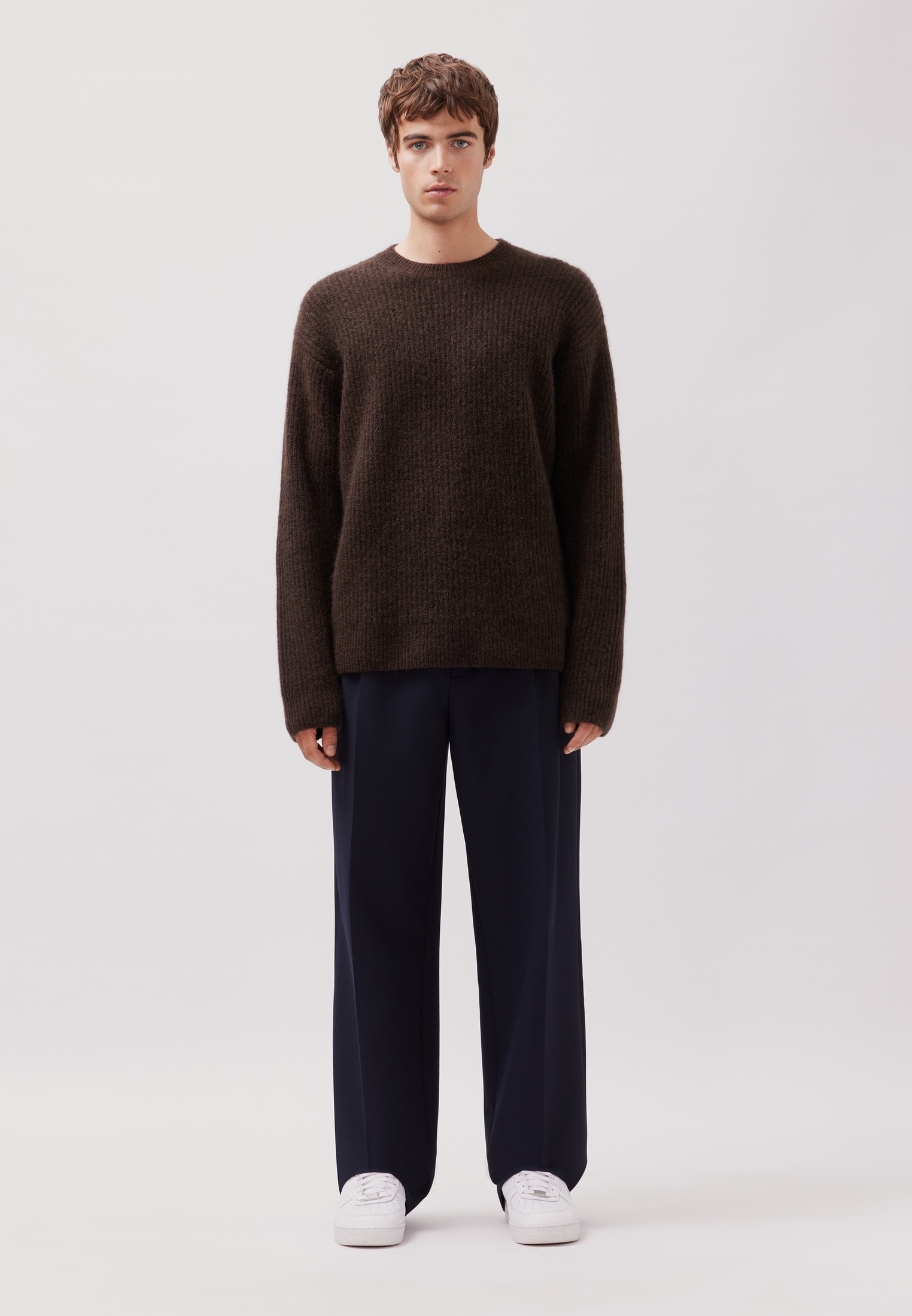 studio seidensticker 1/1 Rundhals Einfarbig meliert günstig online kaufen