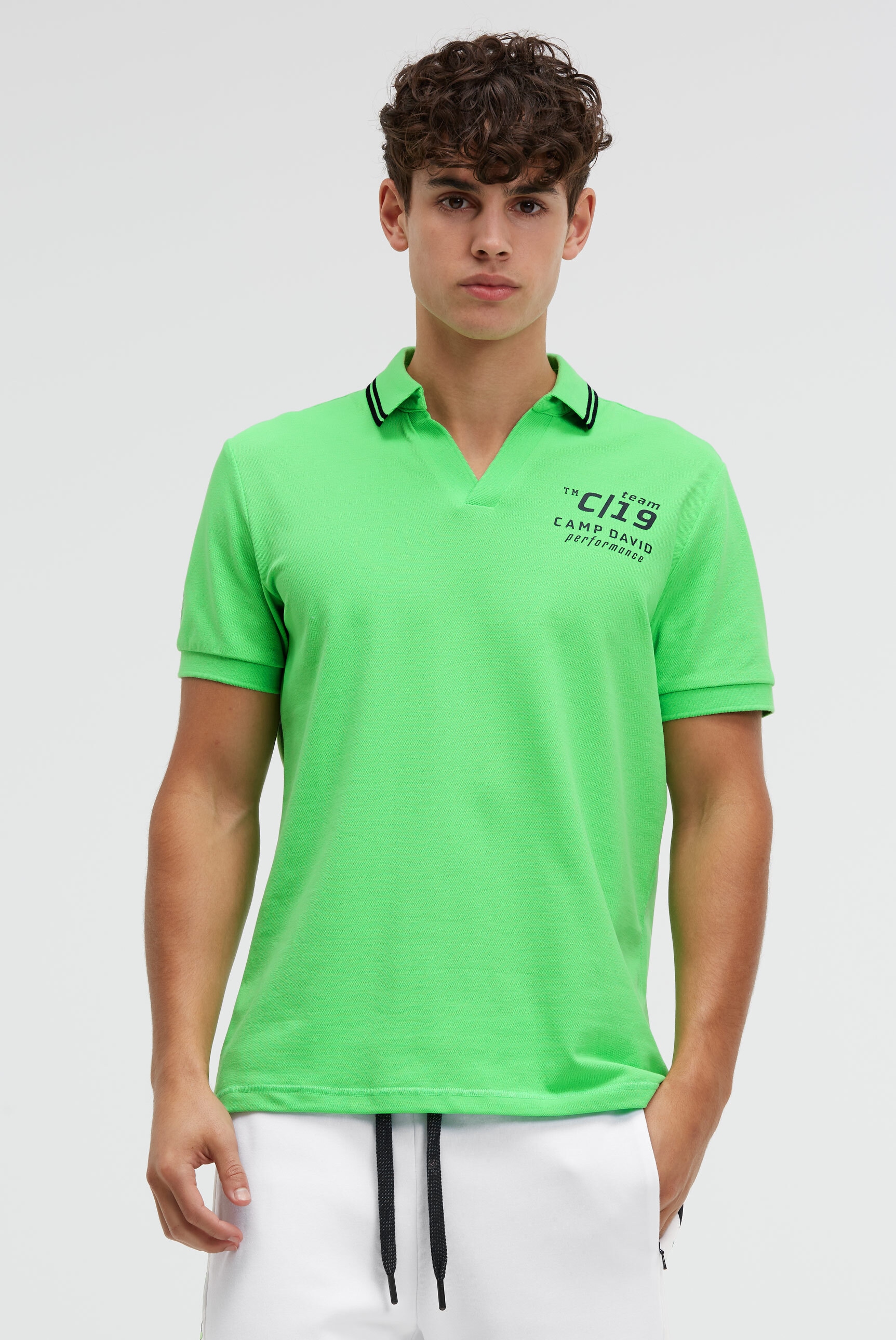 CAMP DAVID Poloshirt mit reflektierenden Details