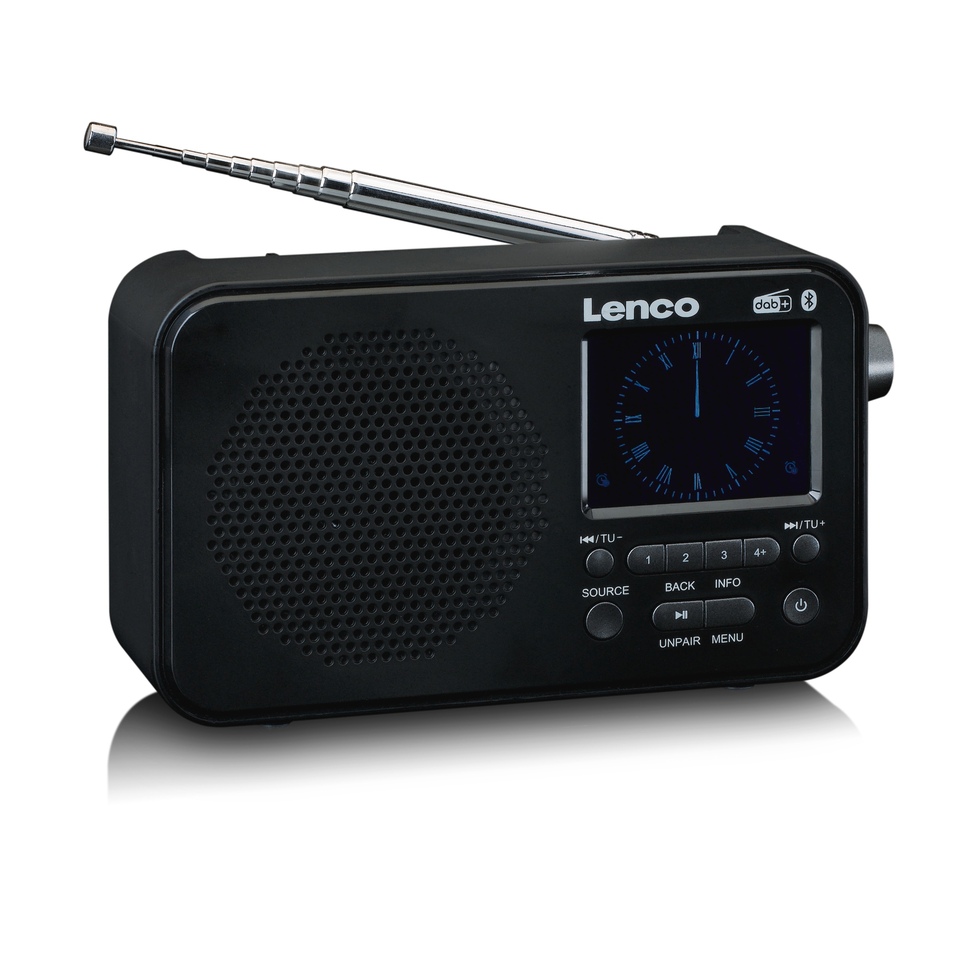 Lenco Digitalradio (DAB+) »PDR-036BK - DAB+/FM-Radio«, (Digitalradio (DAB+)