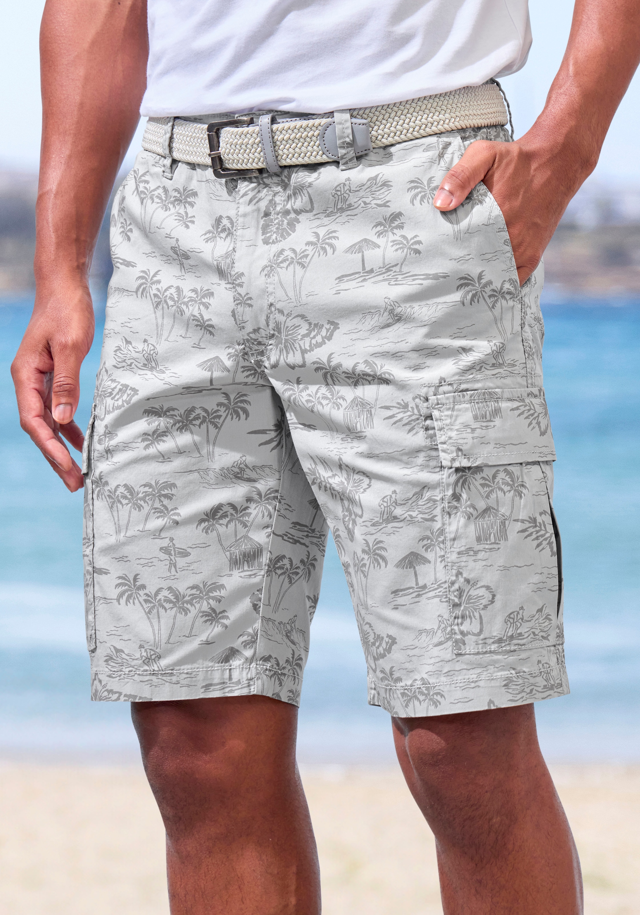 John Devin Cargoshorts, kurze Hose aus elastischer Baumwolle, modisch bedru günstig online kaufen
