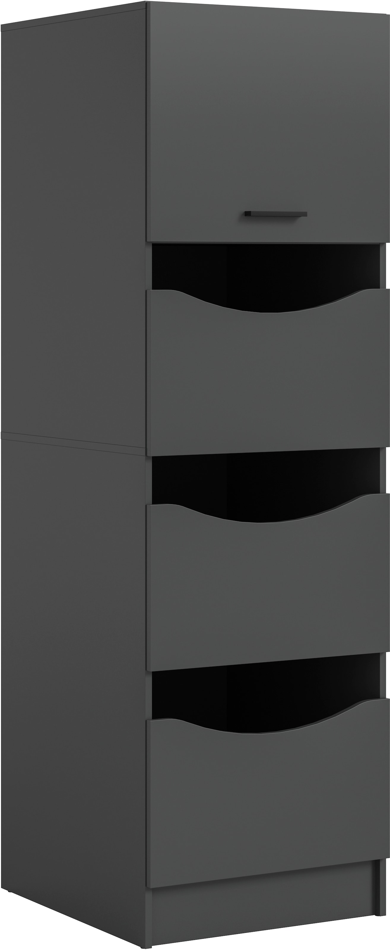 welltime Wäscheschrank "FALAS, Höhe 195 cm, 4 Klappen, Wäscheorganizer" in verschiedenen Farben erhältlich, 1 Stk. tlg. Universalschrank, Mehrzweckschrank, Badezimmer, Hauswirtschaftsschrank