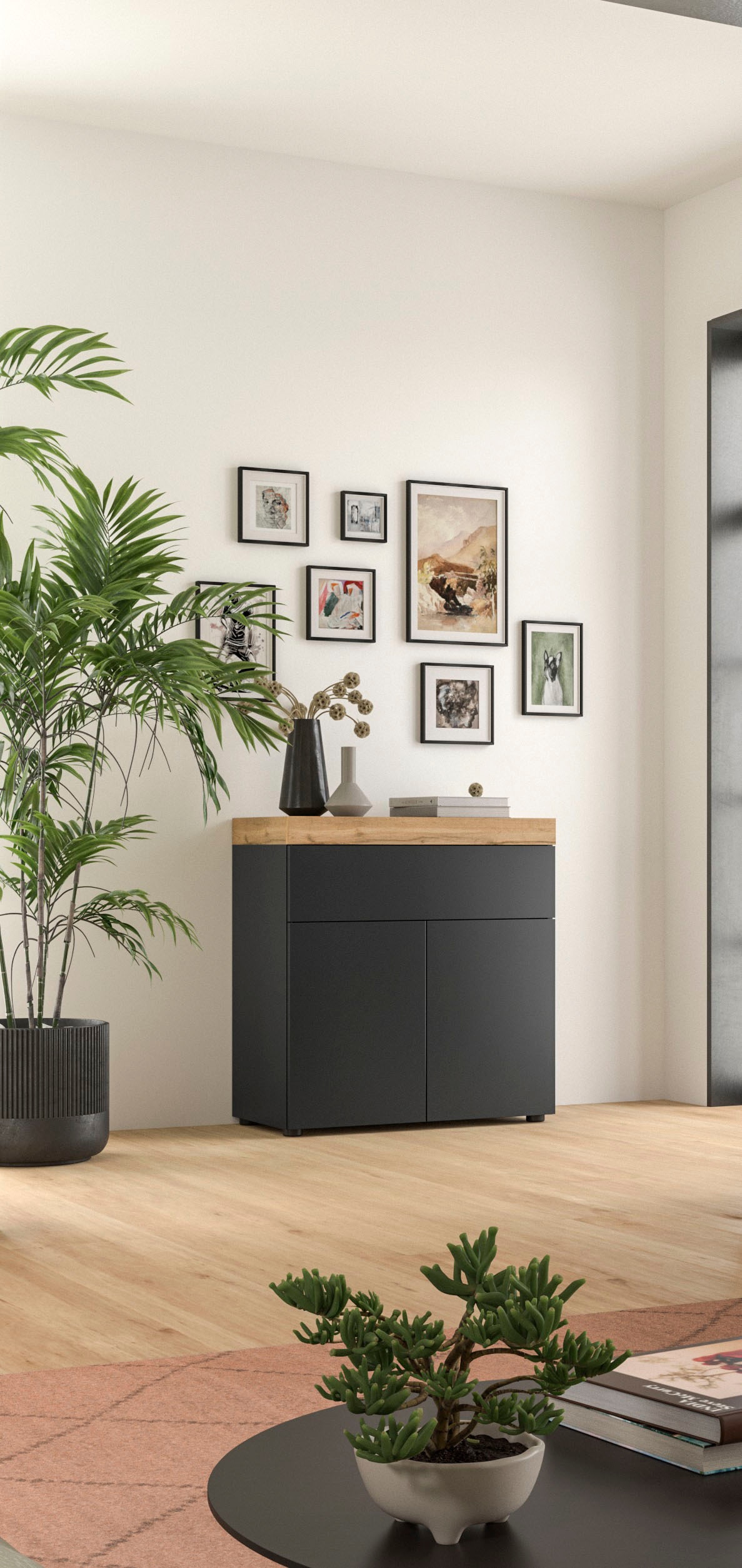 OTTO home Kommode »MAMBO, TOPSELLER!, Breite 77cm, 2 Türen, 1 Einlegeboden, 1 Schubkasten« 1 Stk. tlg. Kommode, Anrichte, Wohnzimmer, Schlafzimmer