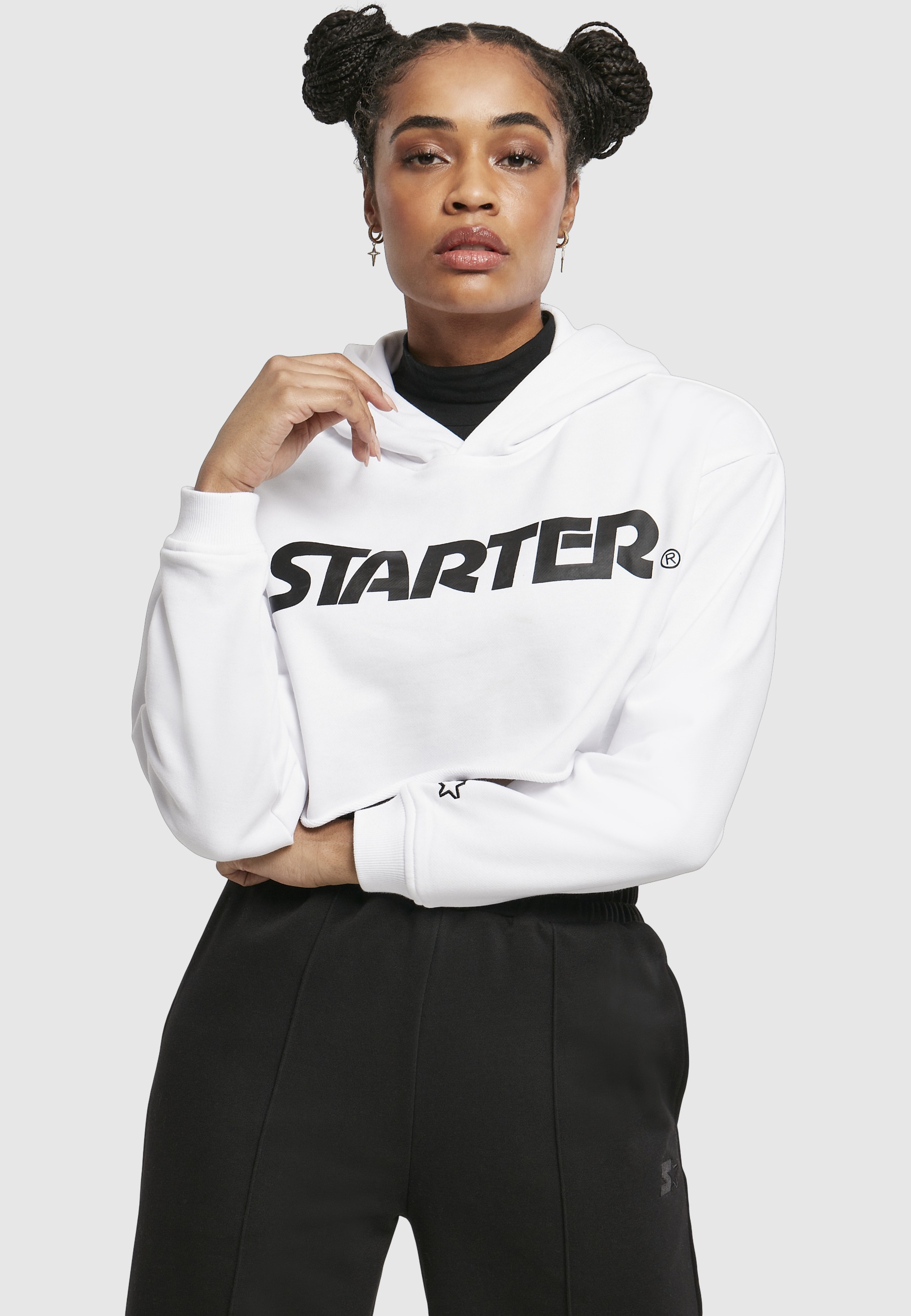 Starter Black Label Rundhalspullover »Starter Black Label Damen Ladies Starter Cropped Hoody« 1