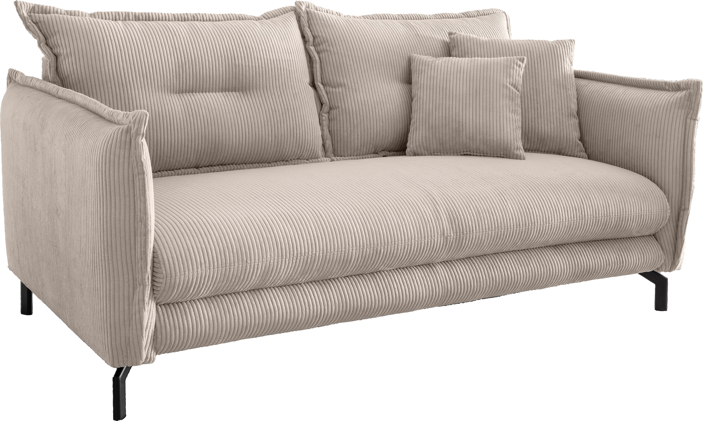 Home affaire 3-Sitzer »LAVA Breite 198 cm, modern und elegant, aktuelle Kissenoptik, bequem« Armlehnen verstellbar