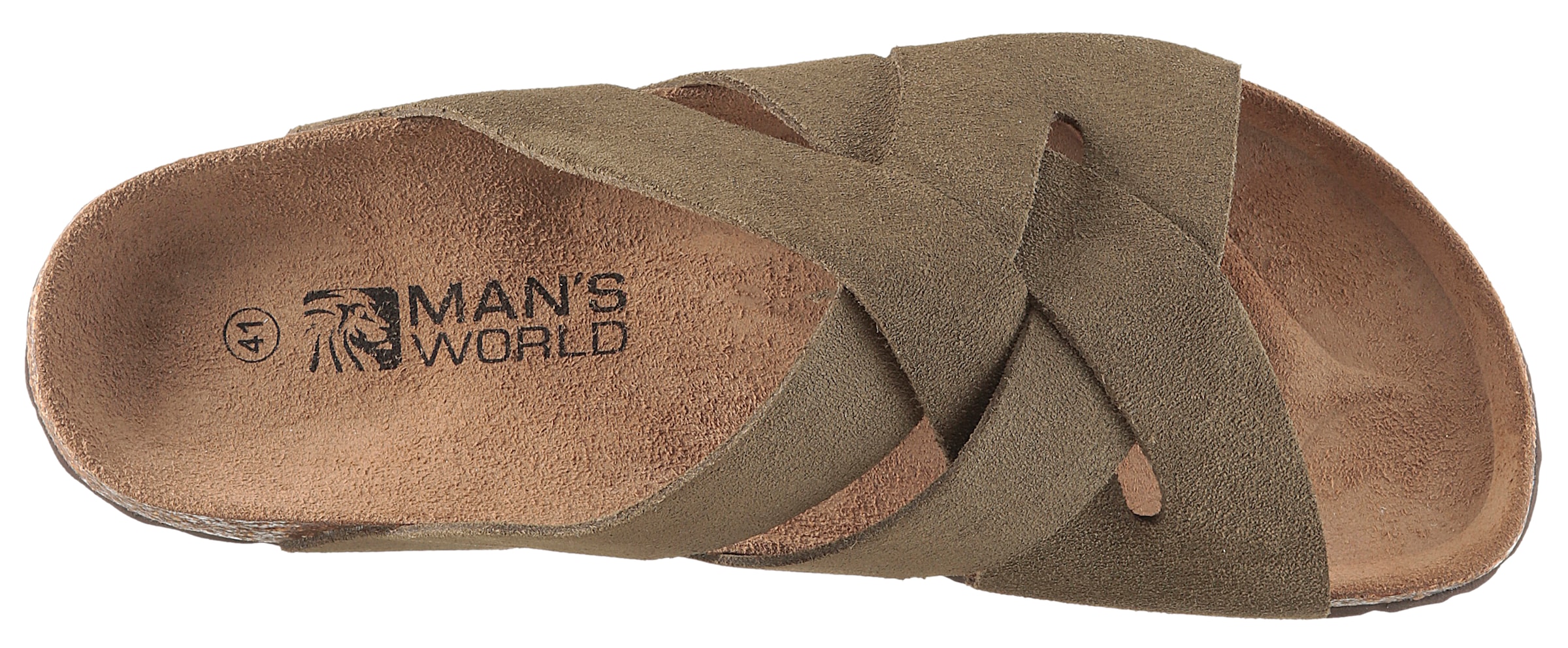 Man's World Pantolette  Schlappen, Sommerschuh, Hausschuh mit vorgeformtem Fußbett